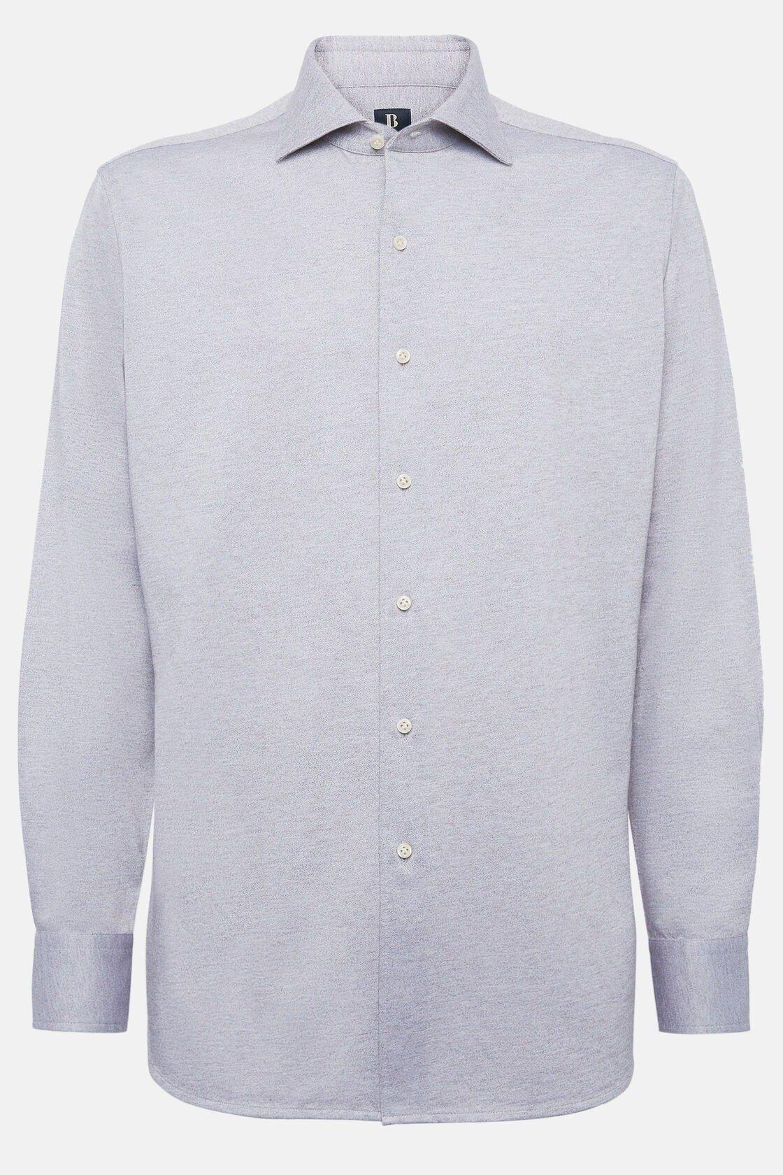 Cotton Jersey Polo Shirt Grey, Grey, large image number 13