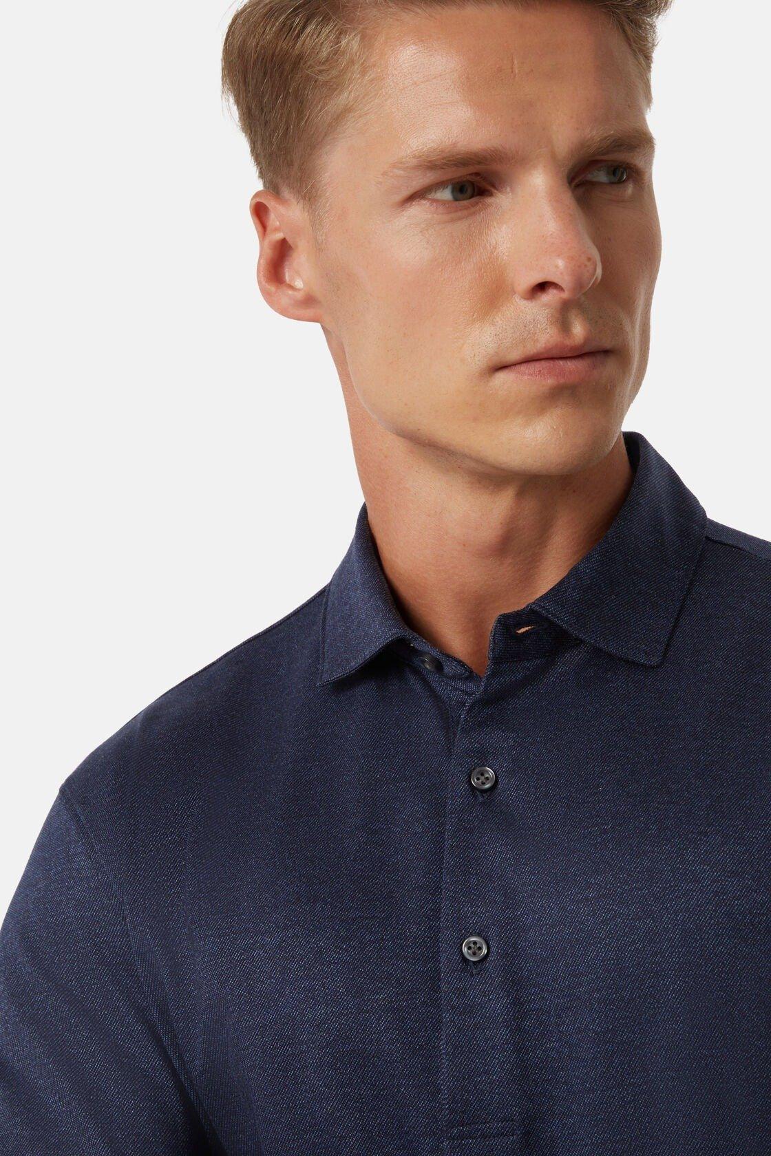 Polo Shirt In Cotton Jersey Blue, Navy blue, large image number 9