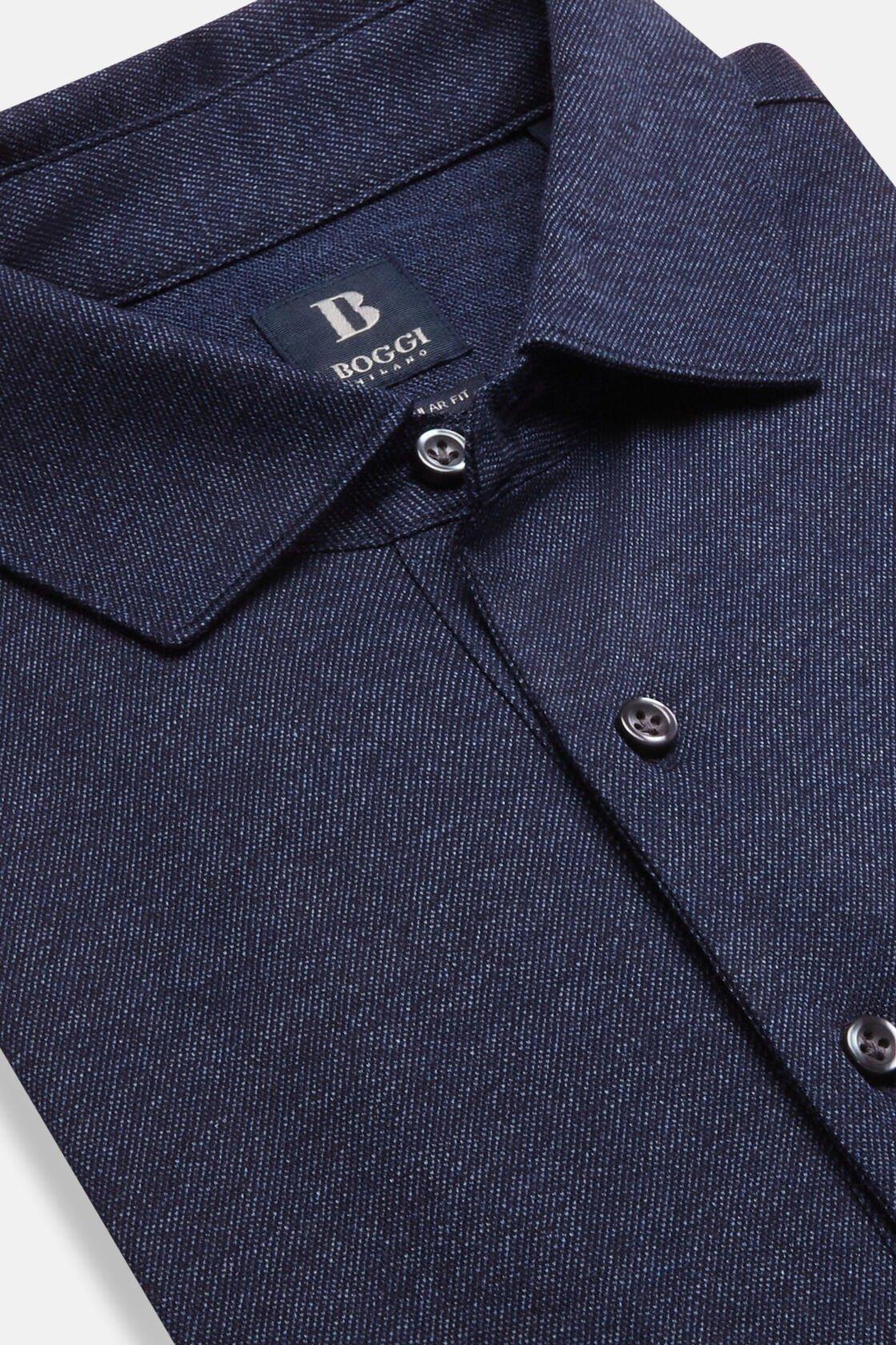 Polo Shirt In Cotton Jersey Blue, Navy blue, large image number 12