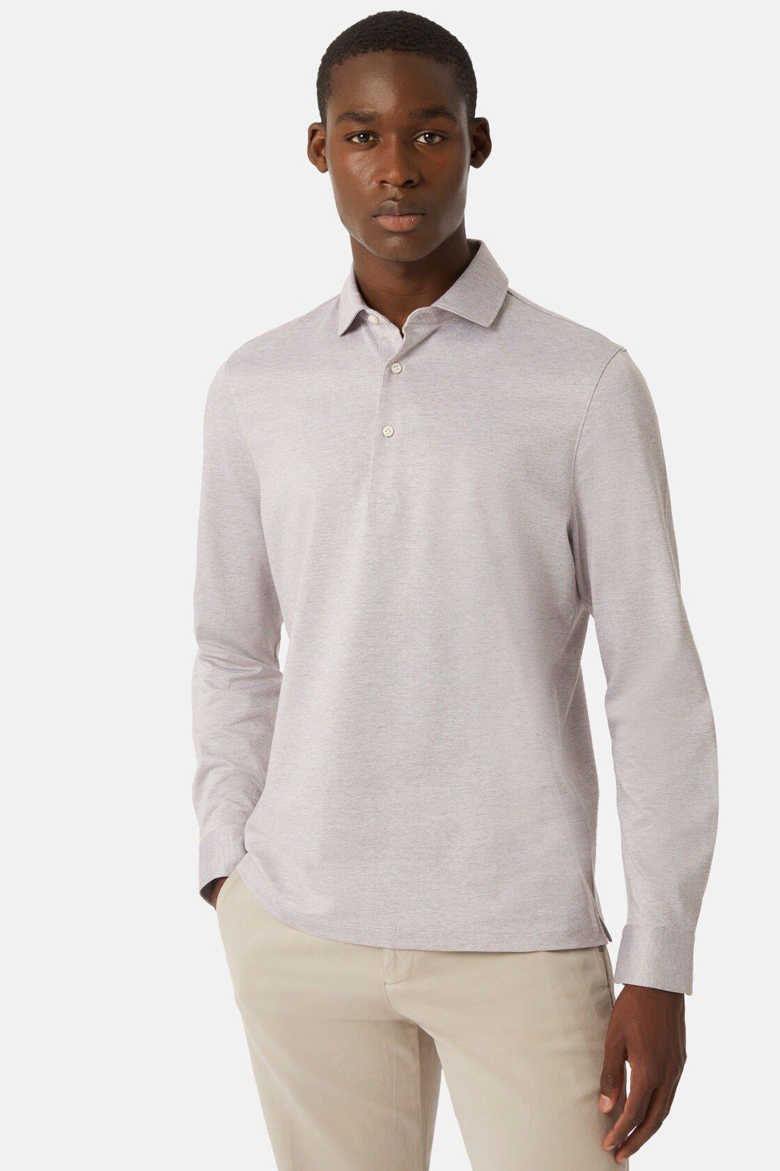 Polo Shirt In Cotton Jersey Beige, Beige, large image number 0
