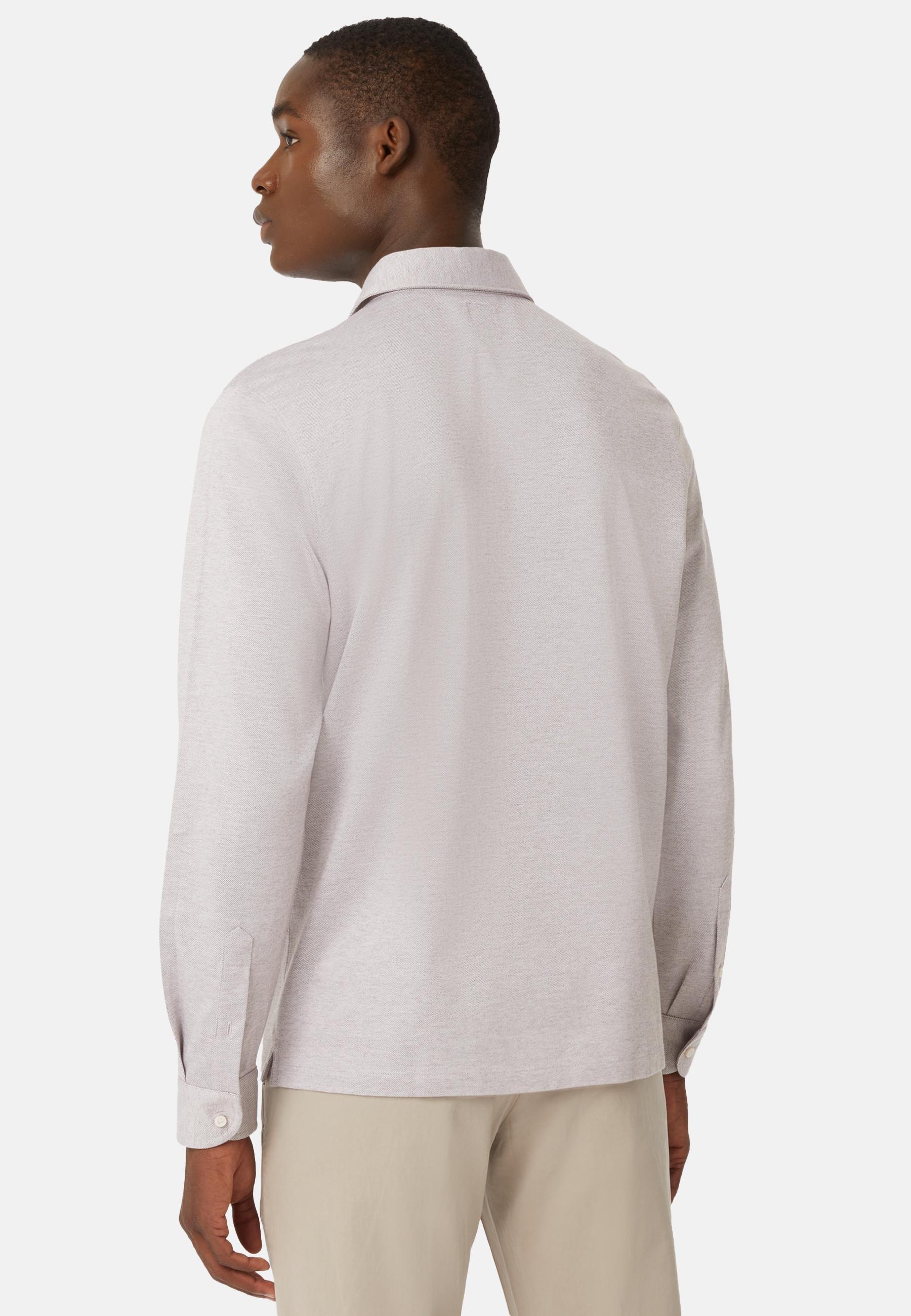 Polo Shirt In Cotton Jersey Beige, Beige, large image number 4