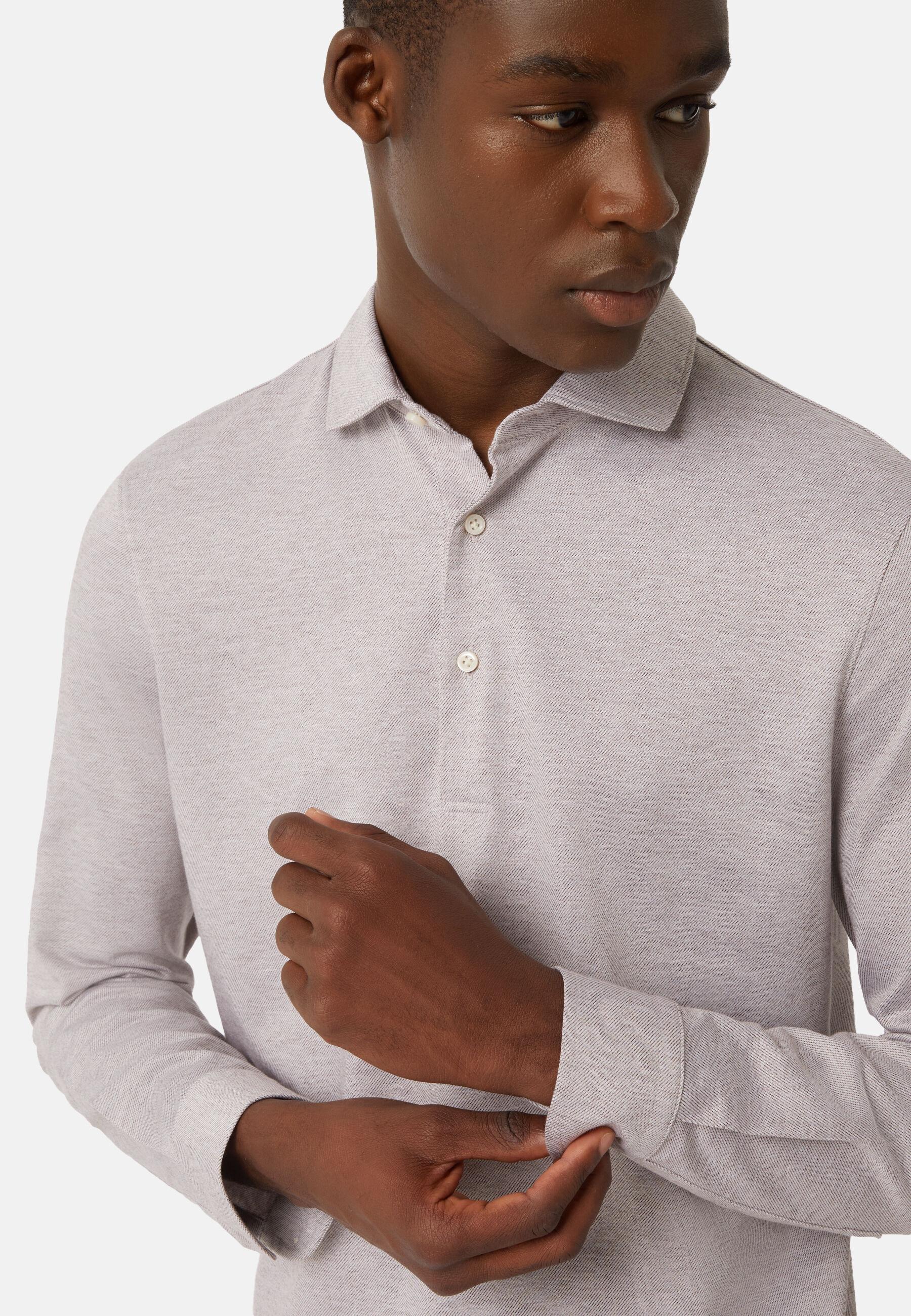 Polo Shirt In Cotton Jersey Beige, Beige, large image number 8