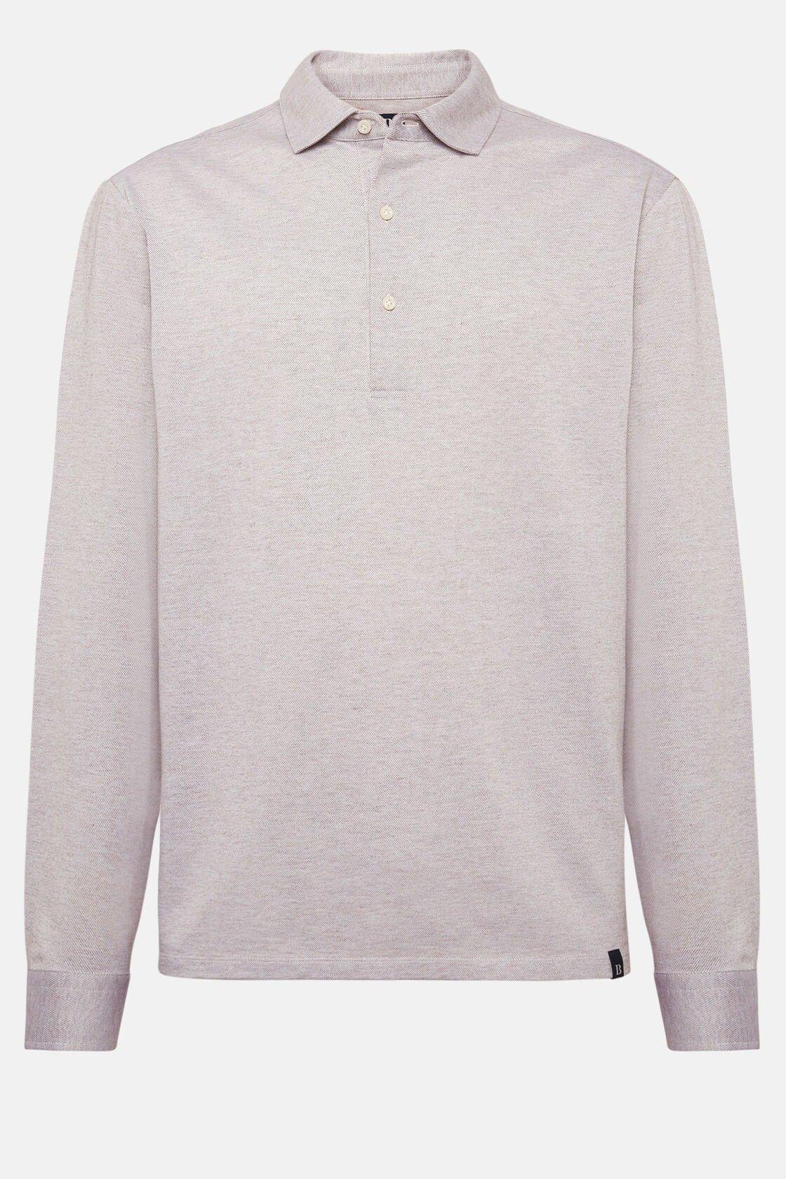 Polo Shirt In Cotton Jersey Beige, Beige, large image number 12