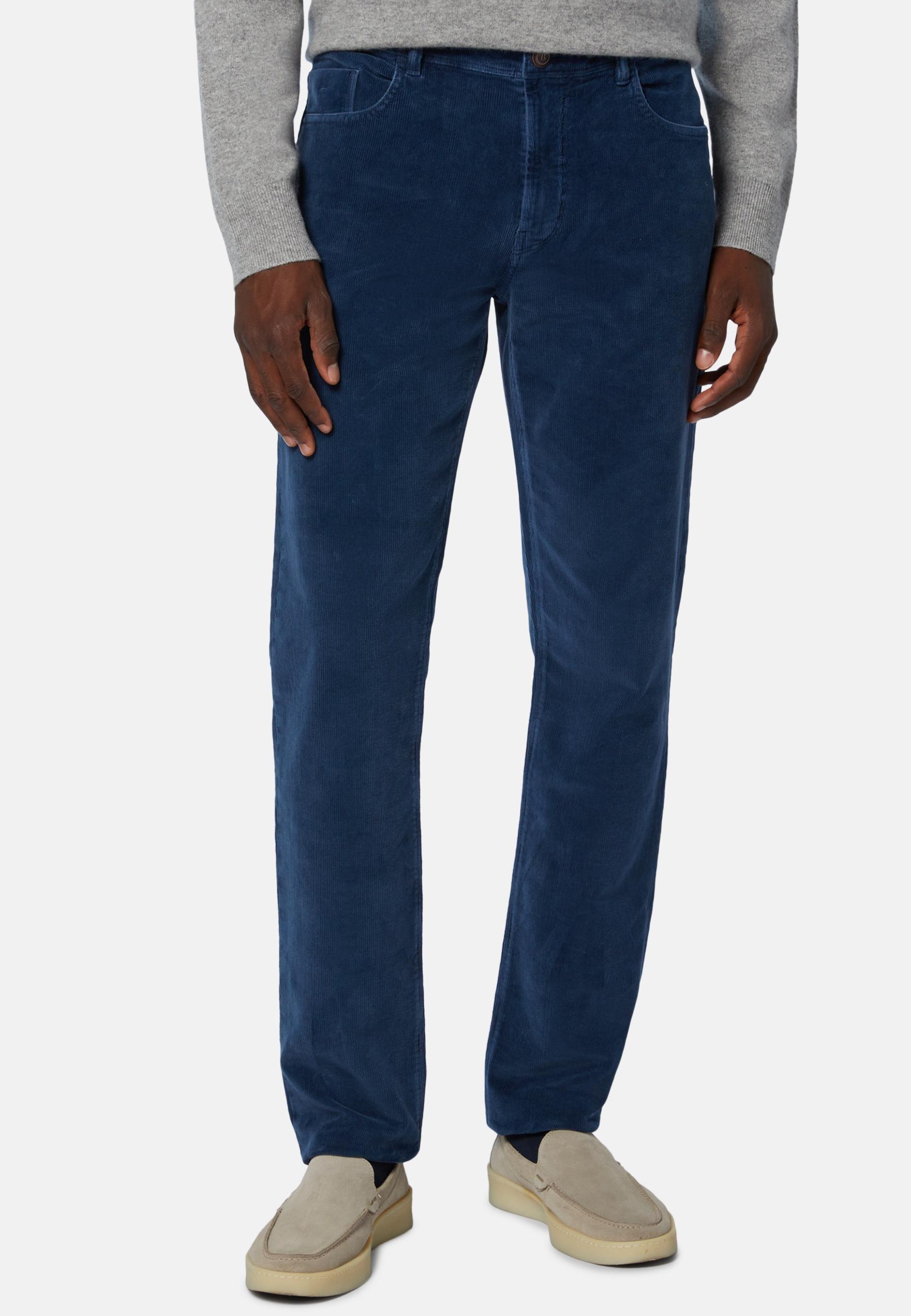 Jeans In Stretch Velvet Blue, Air-blue, large image number 0