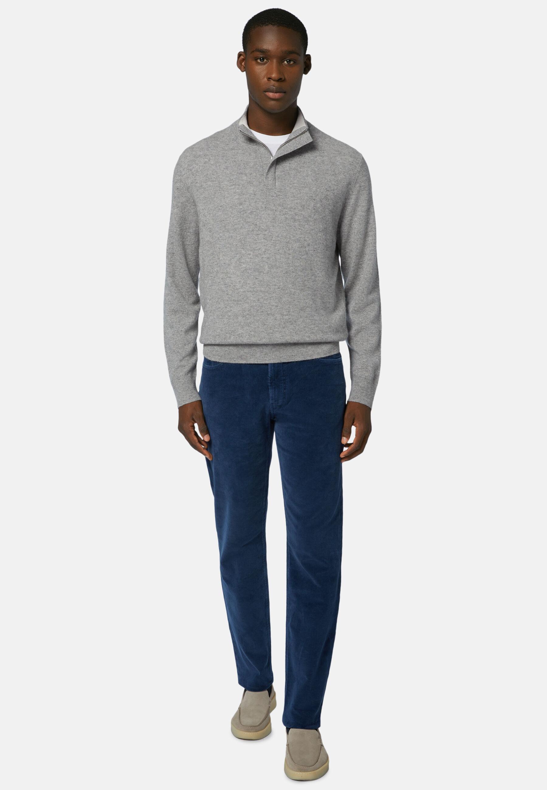 Jeans In Stretch Velvet Blue, Air-blue, large image number 3