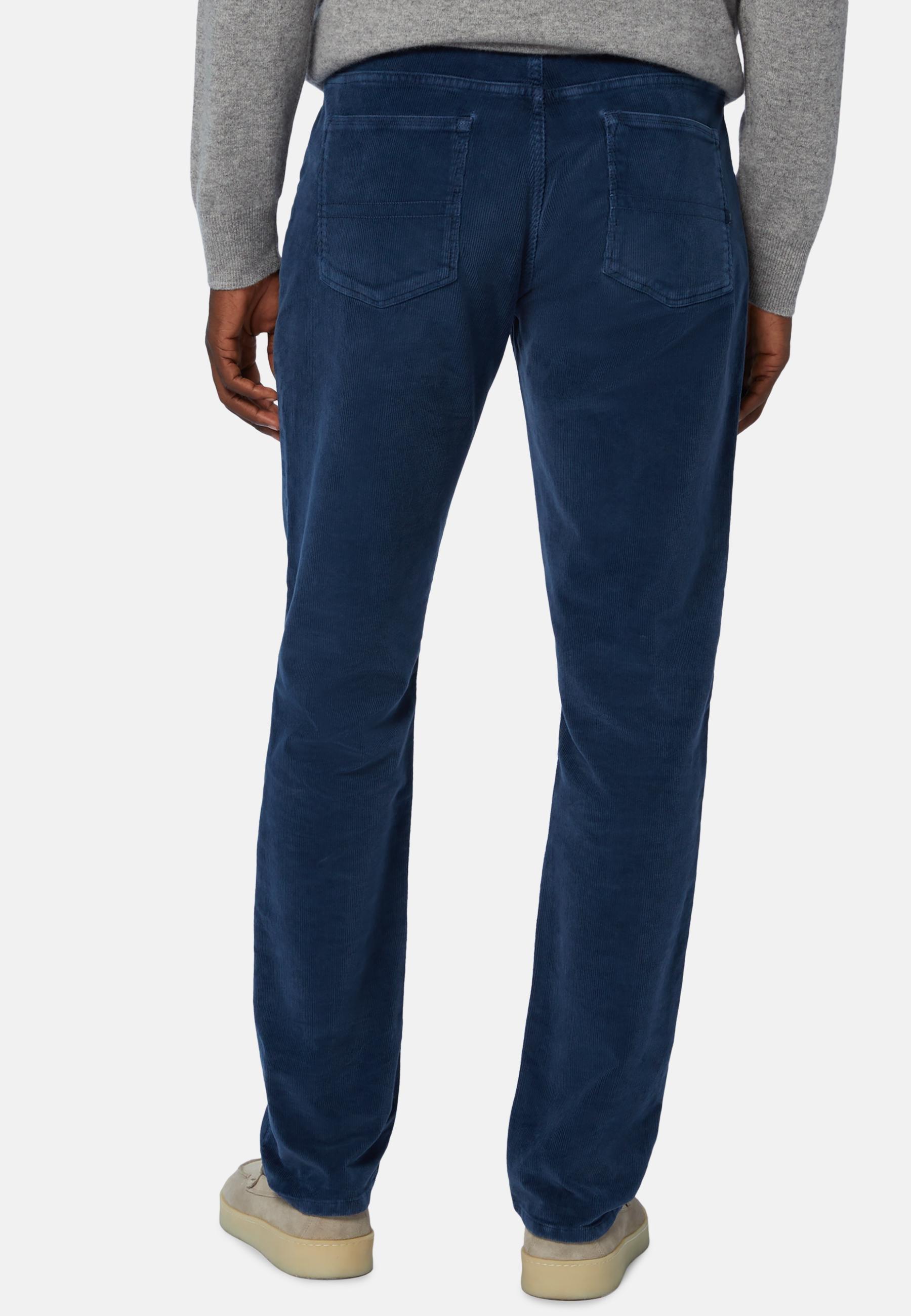 Jeans In Stretch Velvet Blue, Air-blue, large image number 4