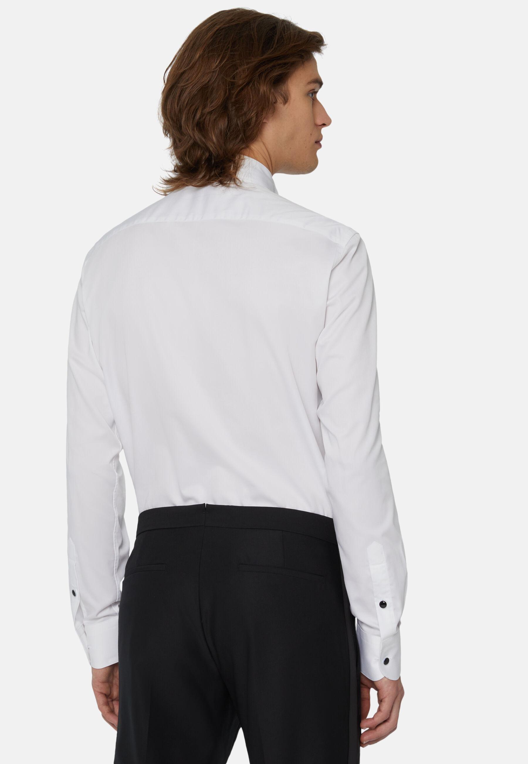 Slim Fit Cotton Shirt White, White, medium