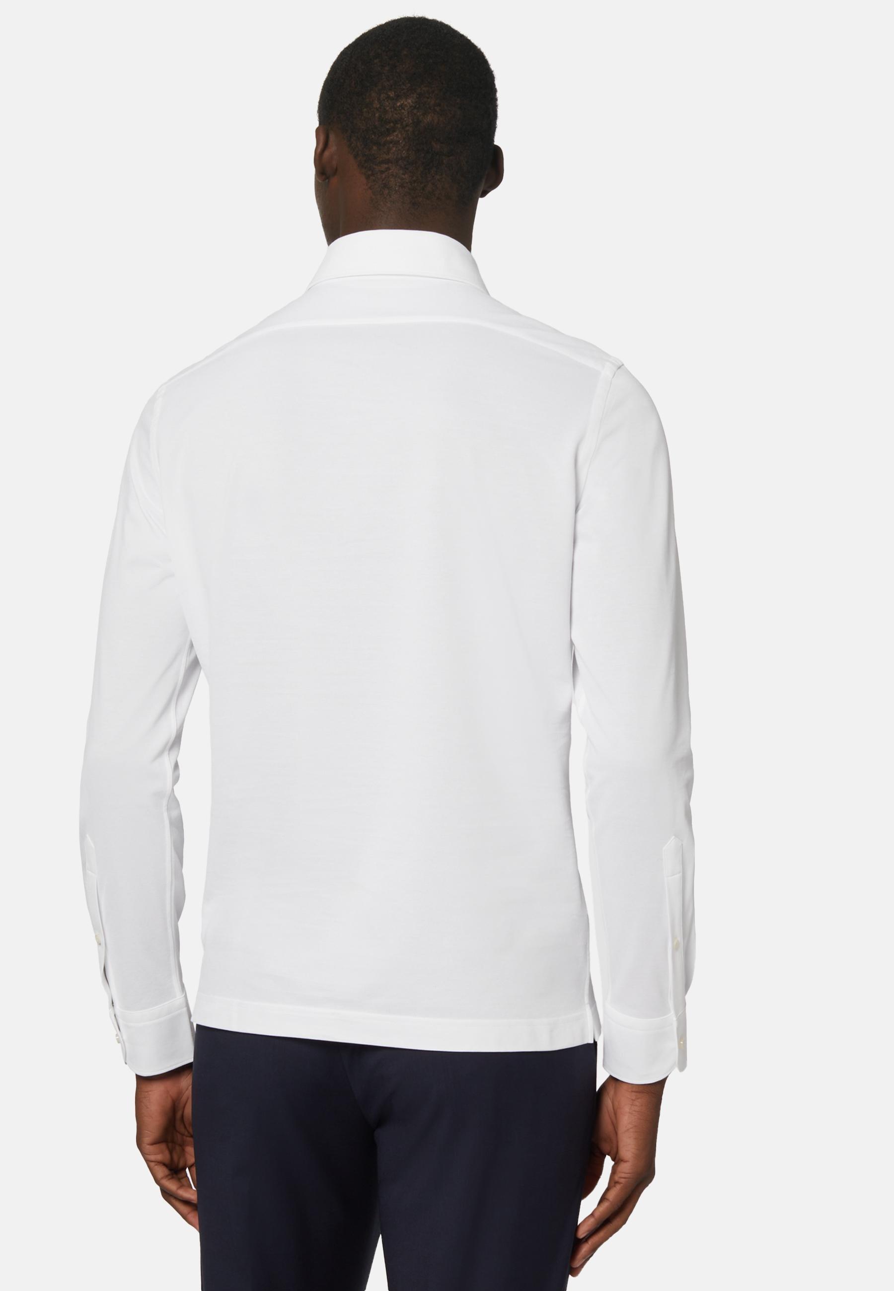 Japanese Jersey Polo Shirt White, White, large image number 4