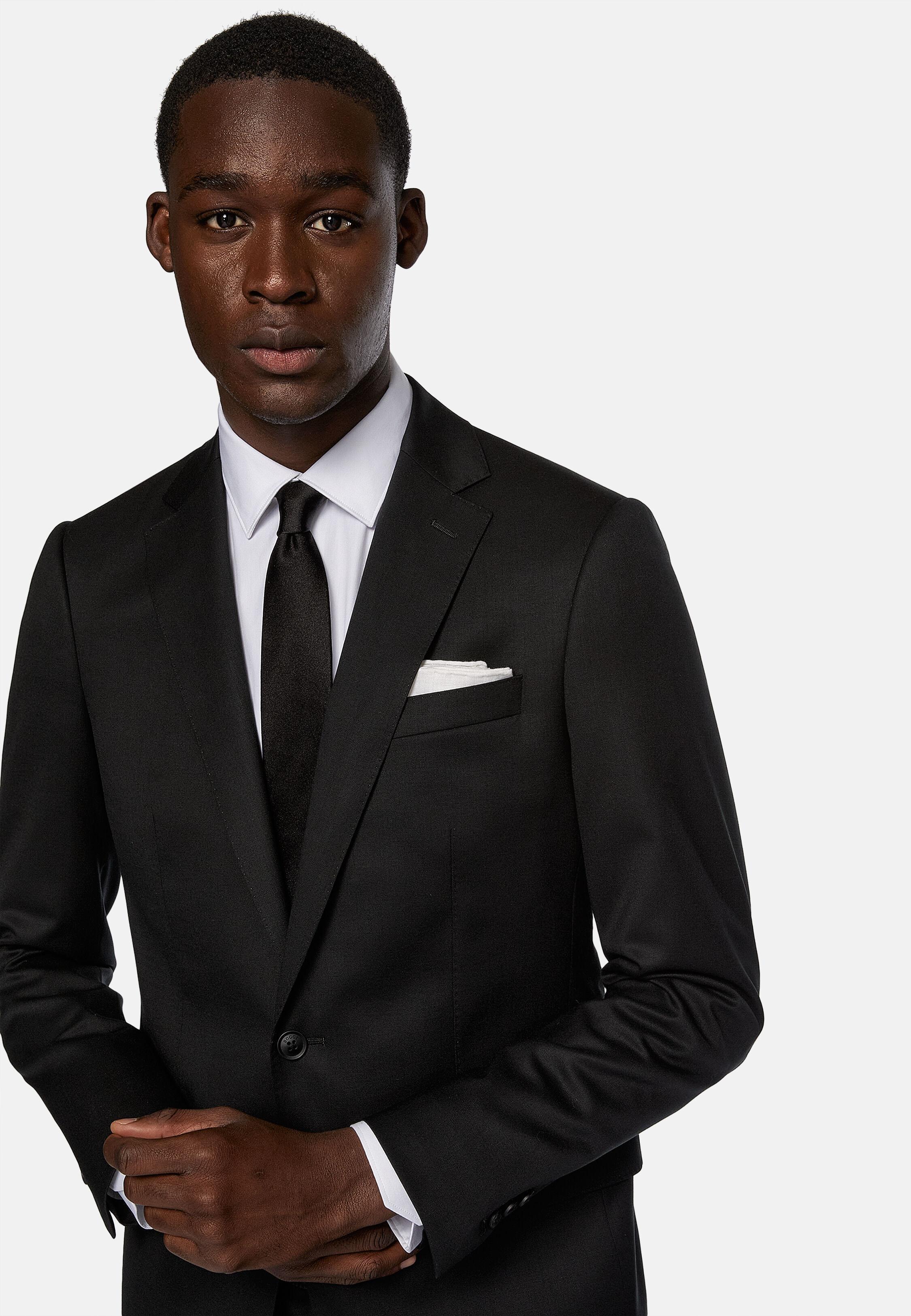Blazer in Stretch Wool, Black, Black, large image number 3