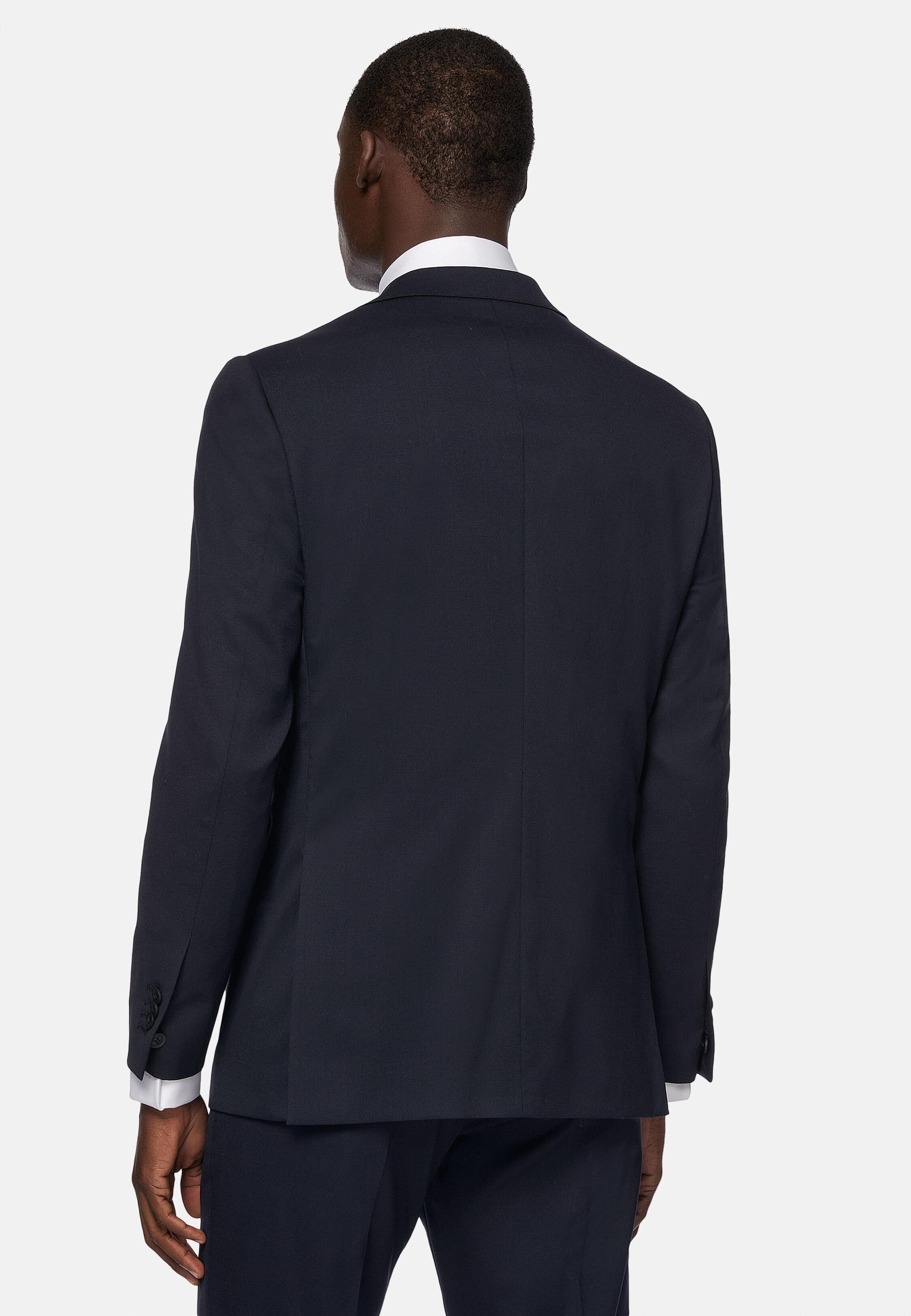 Stretch Wool Blazer Navy blue, Navy blue, medium
