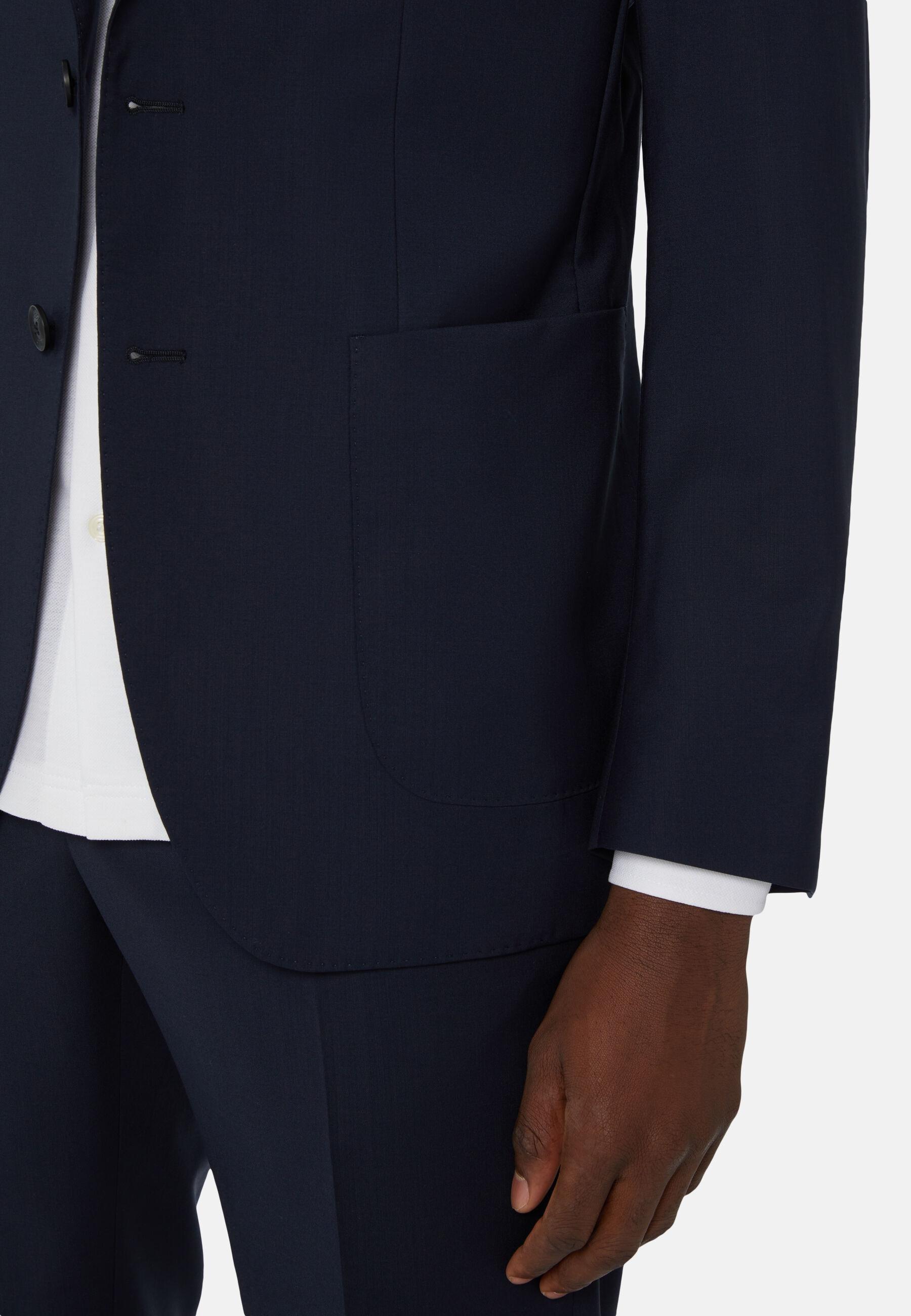 Jacket In B Aria Wool Navy, Navy blue, large image number 2