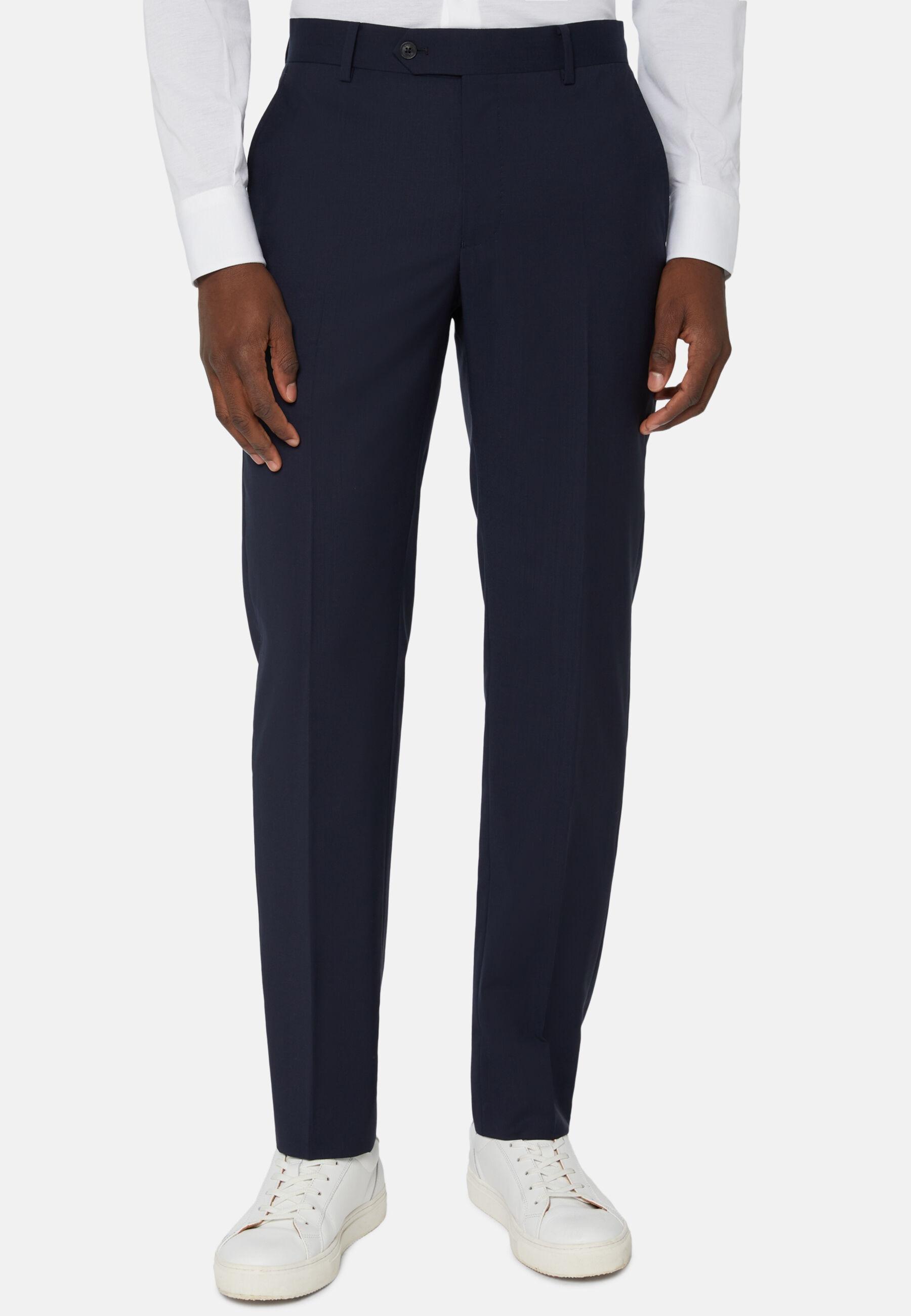 بنطال صوف B-Aria كحلي, Navy blue, medium