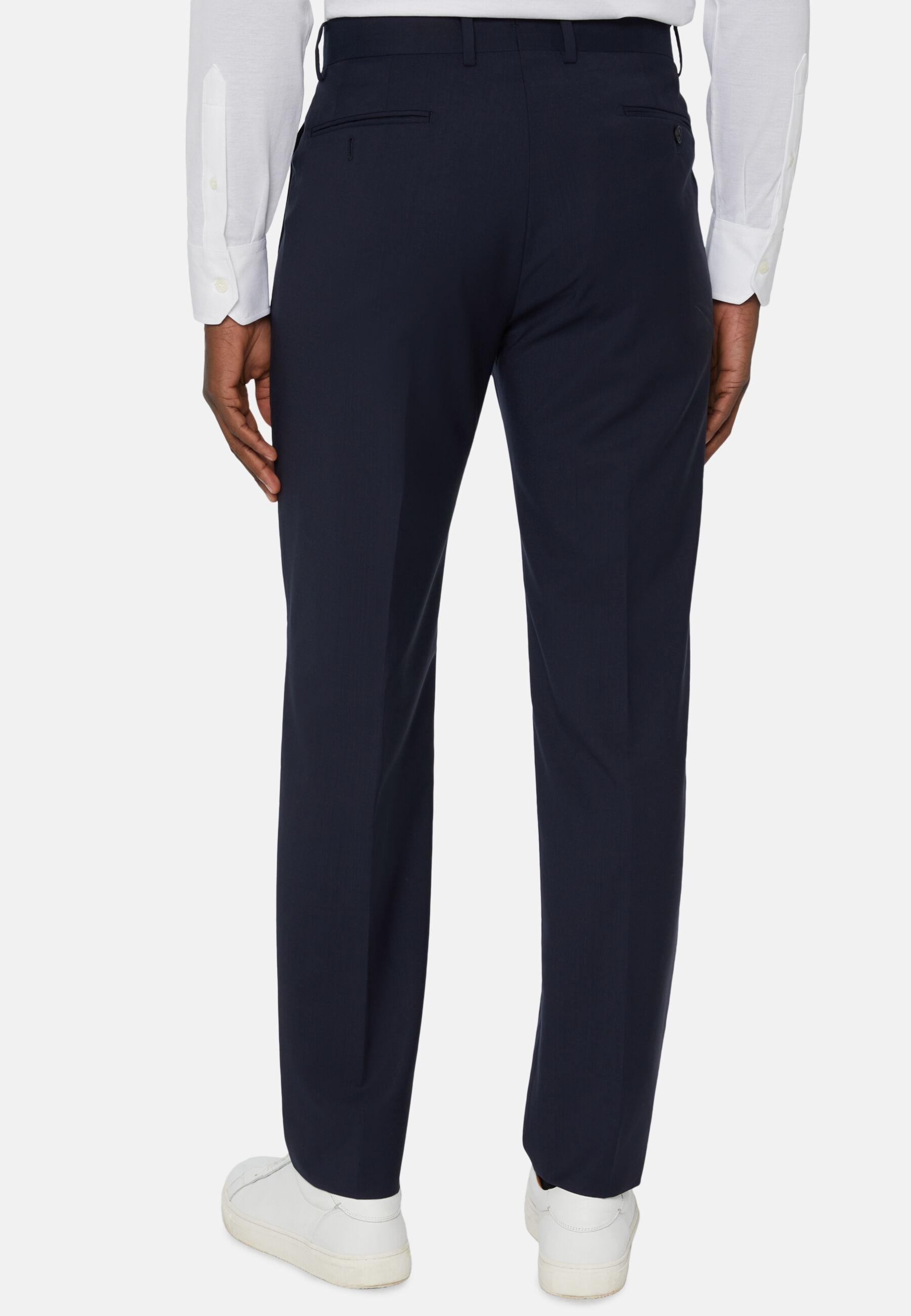 بنطال صوف B-Aria كحلي, Navy blue, medium