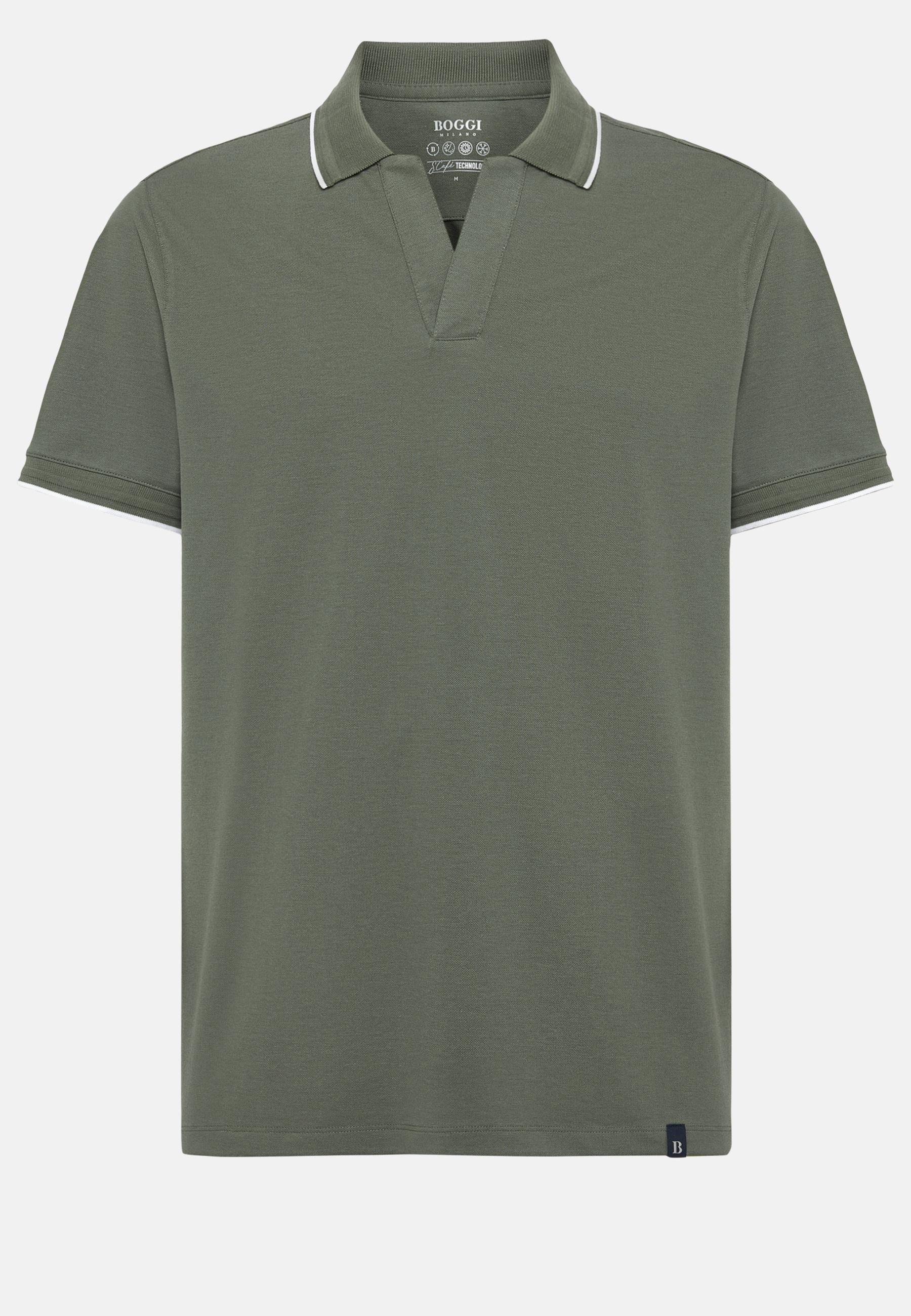 Boggi Milano - Green Polo In Sustainable Performance Shirt