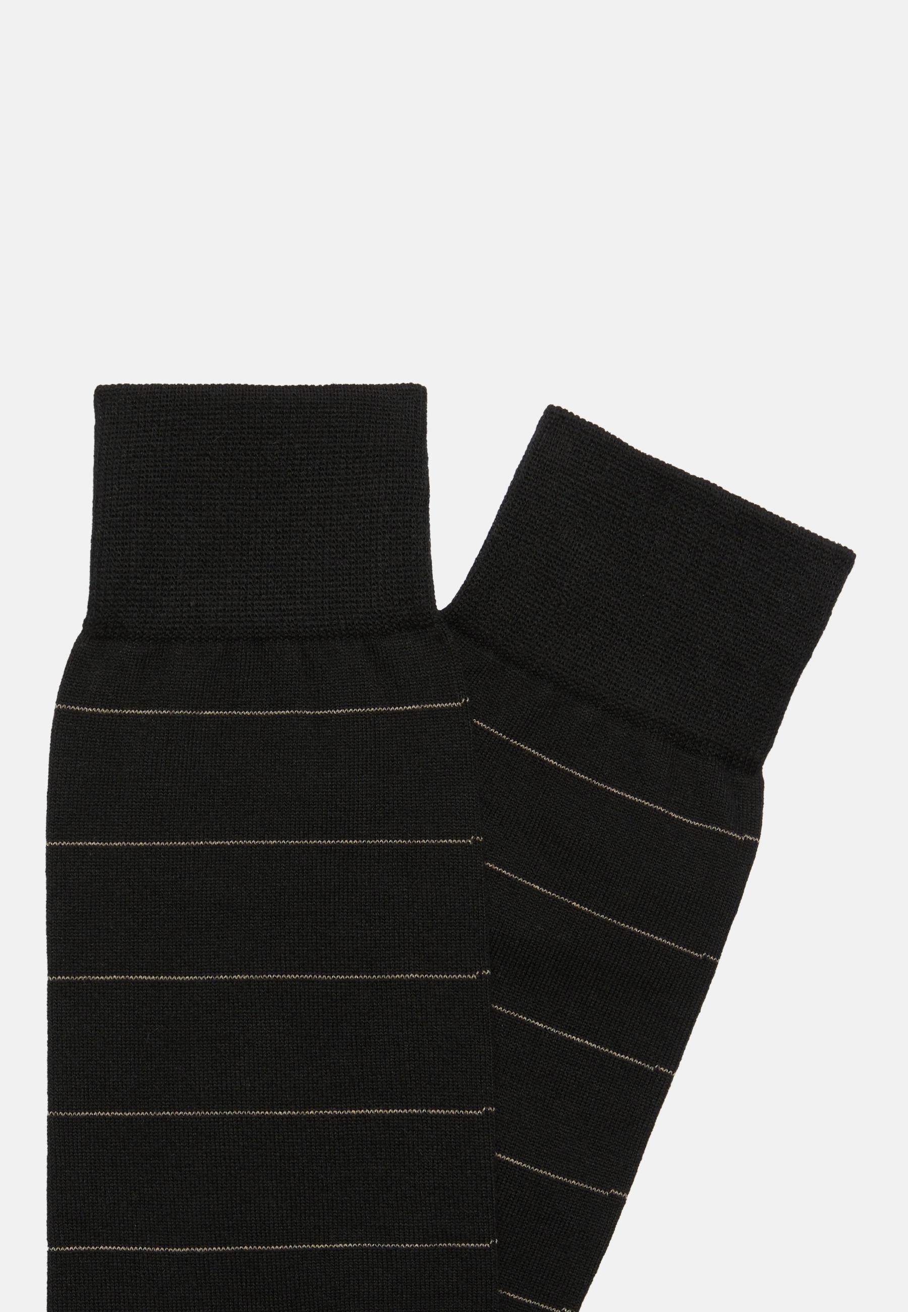 Black Striped Organic Cotton Socks, 3901_BLAC, large image number 1