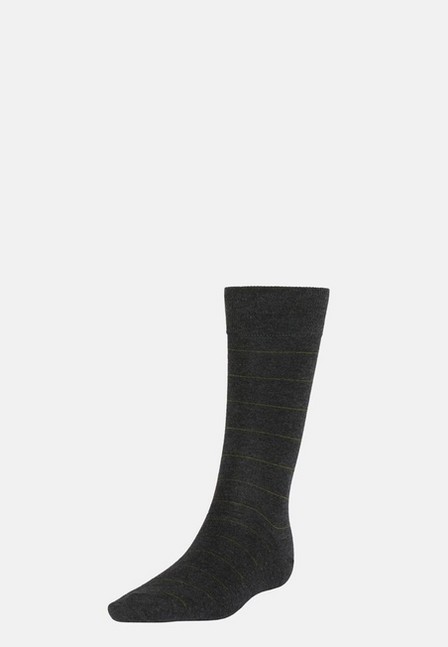 Boggi Milano - Grey Striped Organic Cotton Socks