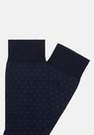 Boggi Milano - Navy Pinpoint Cotton Blend Socks
