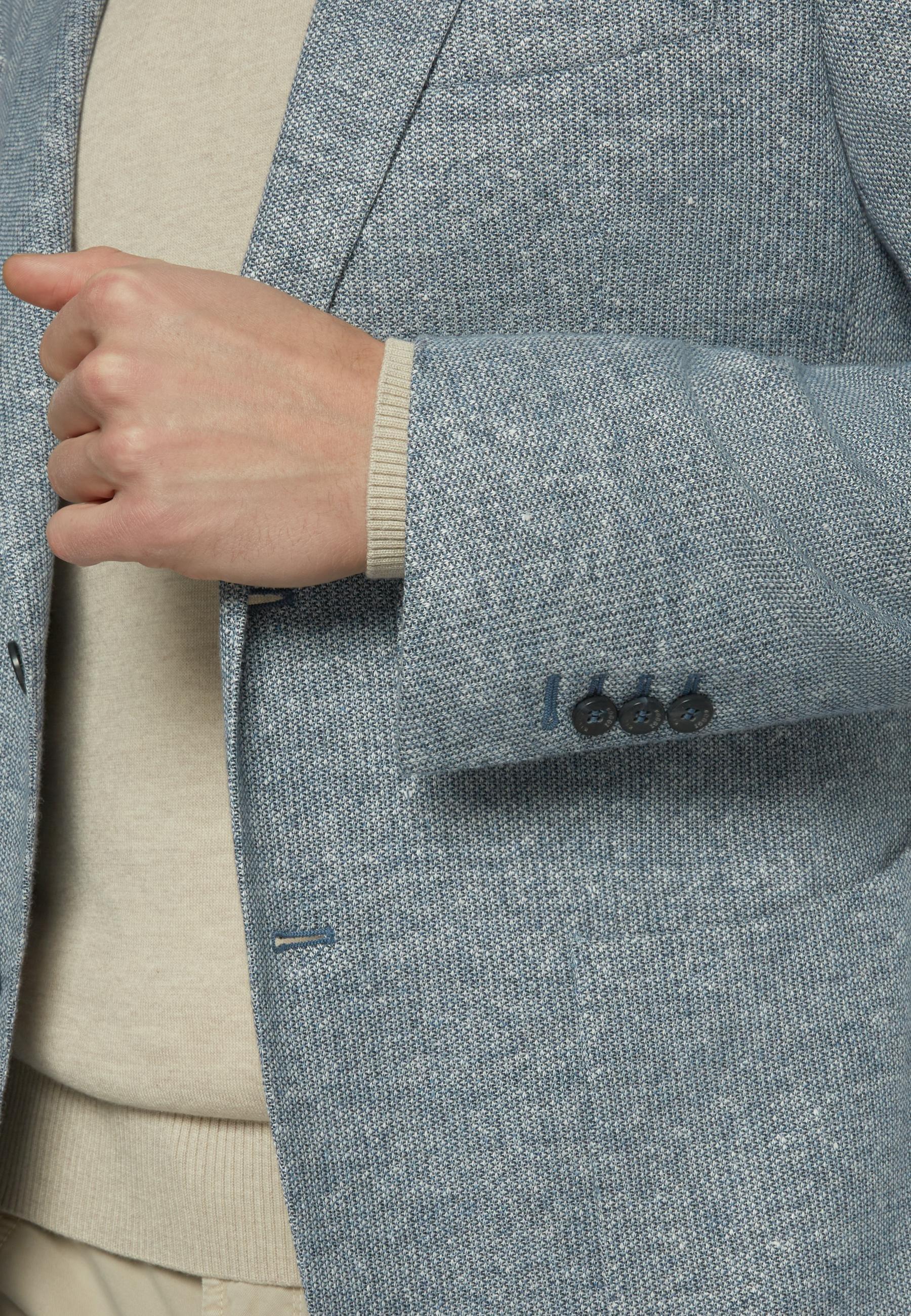 Boggi Milano - Blue Melange Linen Cotton B Jersey Jacket