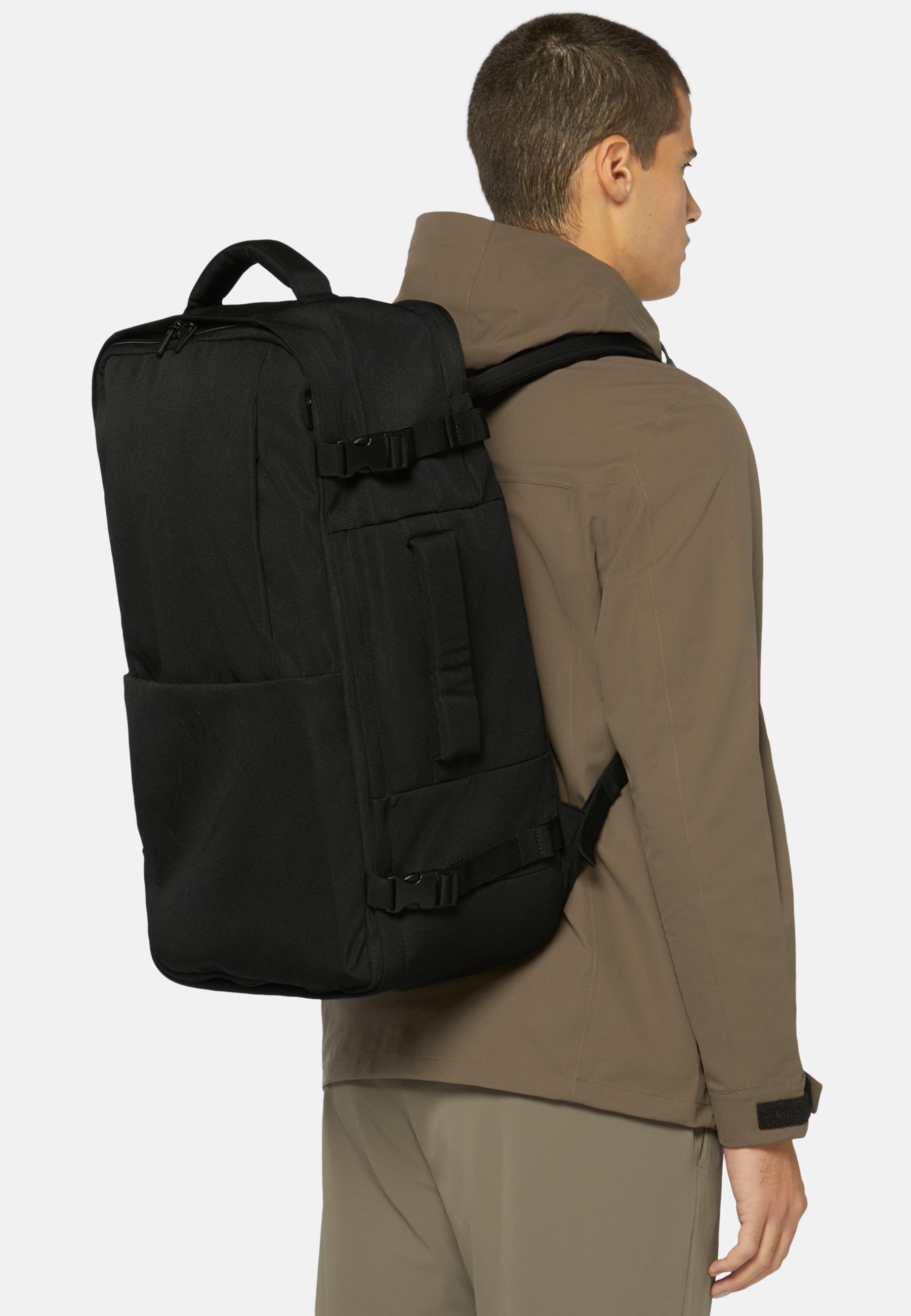 Black Recycled Fabric Cargo Travel Rucksack, , large image number 0