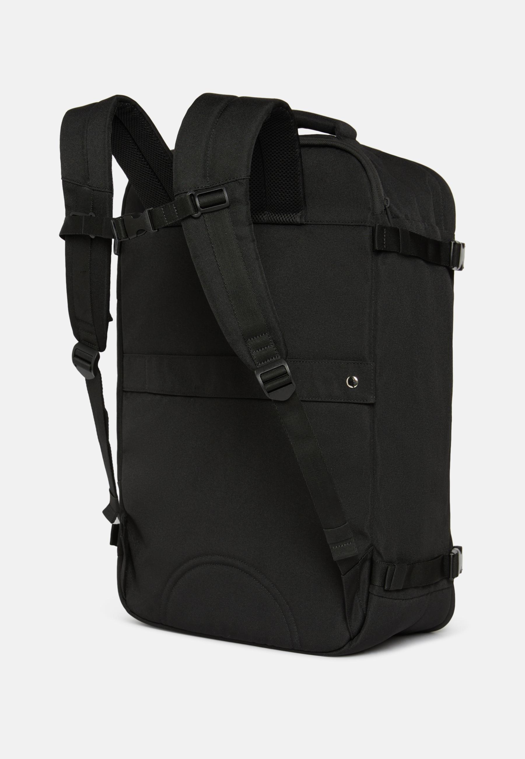Black Recycled Fabric Cargo Travel Rucksack, , large image number 2