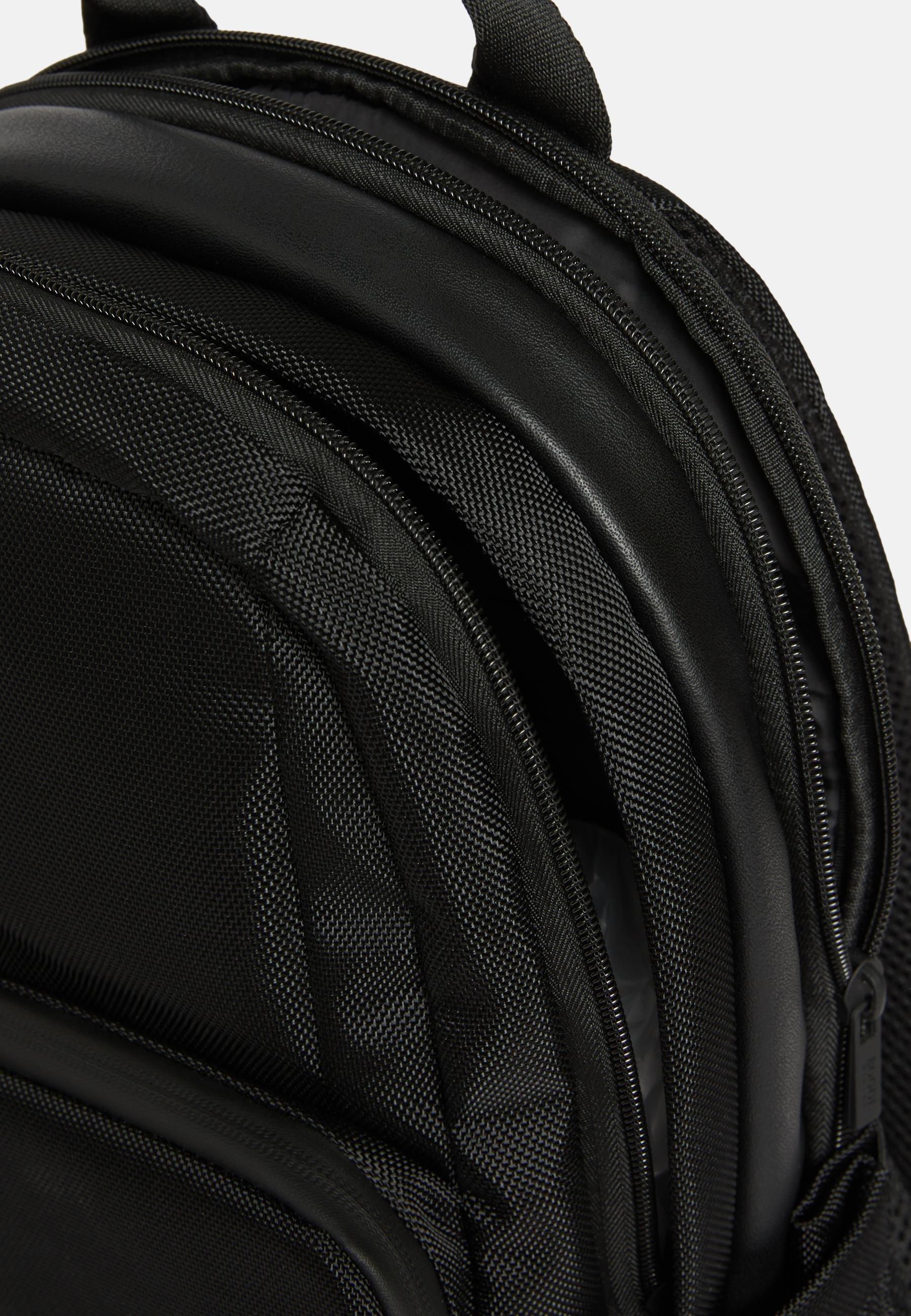 Black Recycled Technical Fabric Rucksack, 3901_BLAC, large image number 3