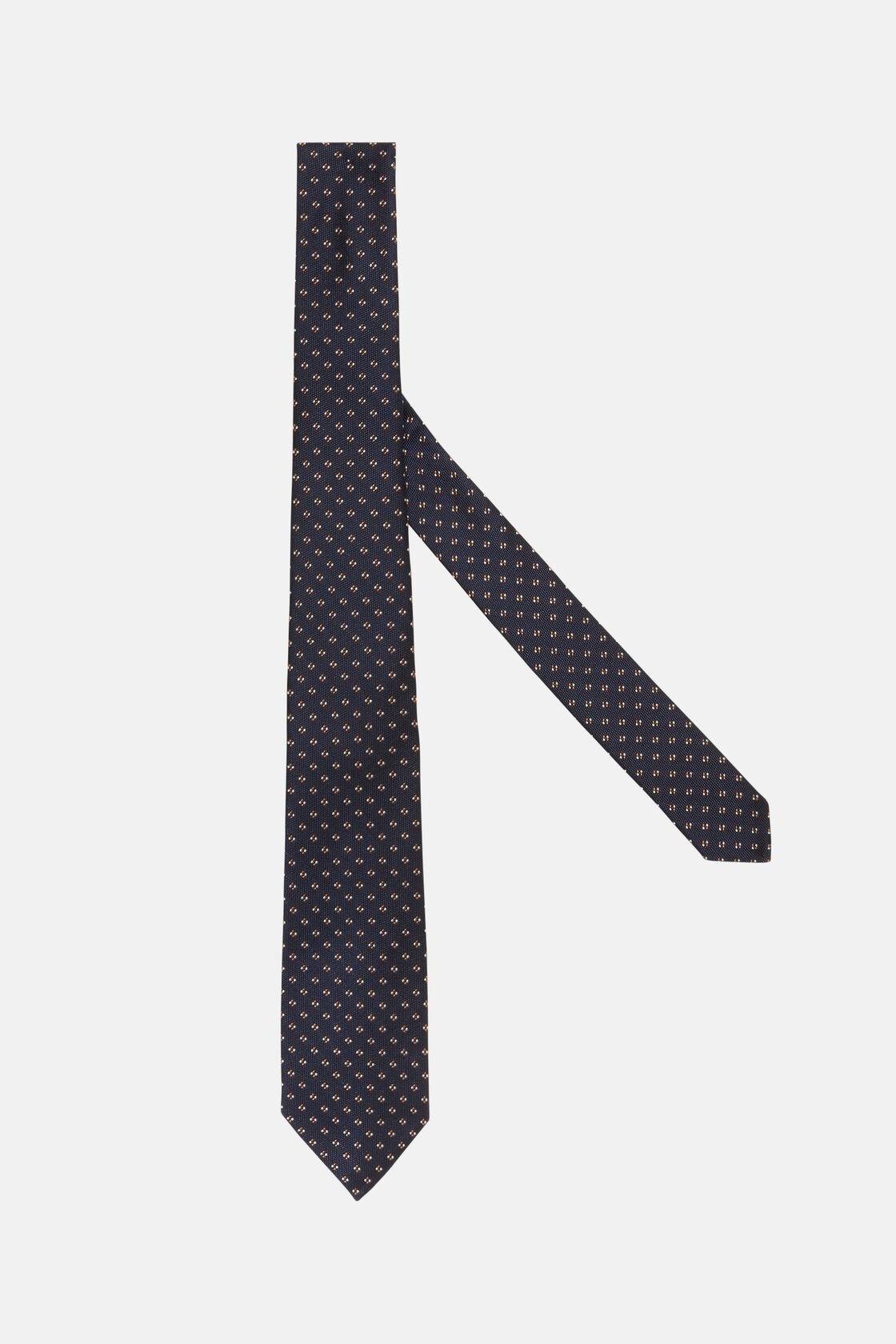 Blue Micro Design Silk Tie, , large image number 0