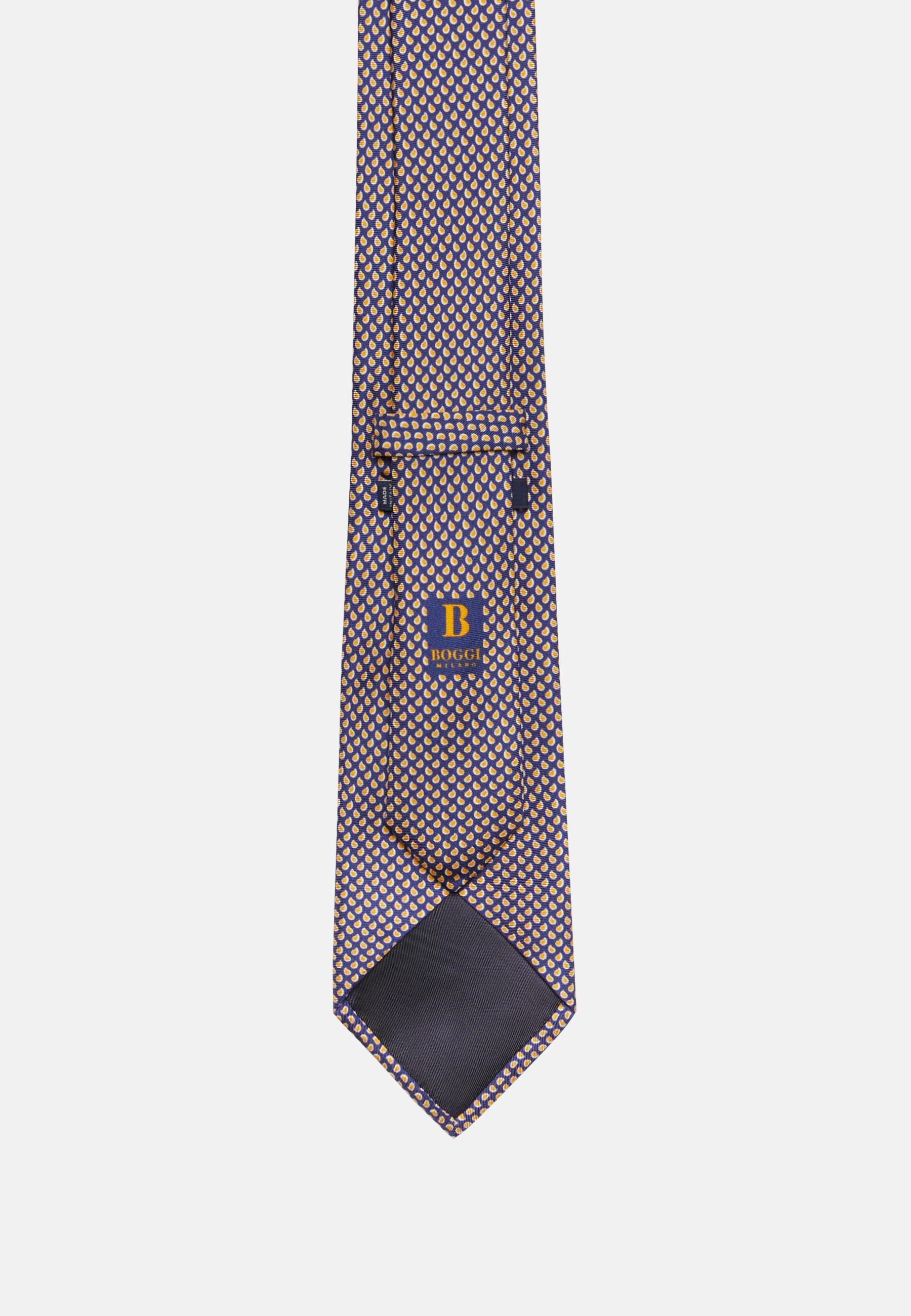 Yellow Micro Pattern  Silk Tie, , large image number 2