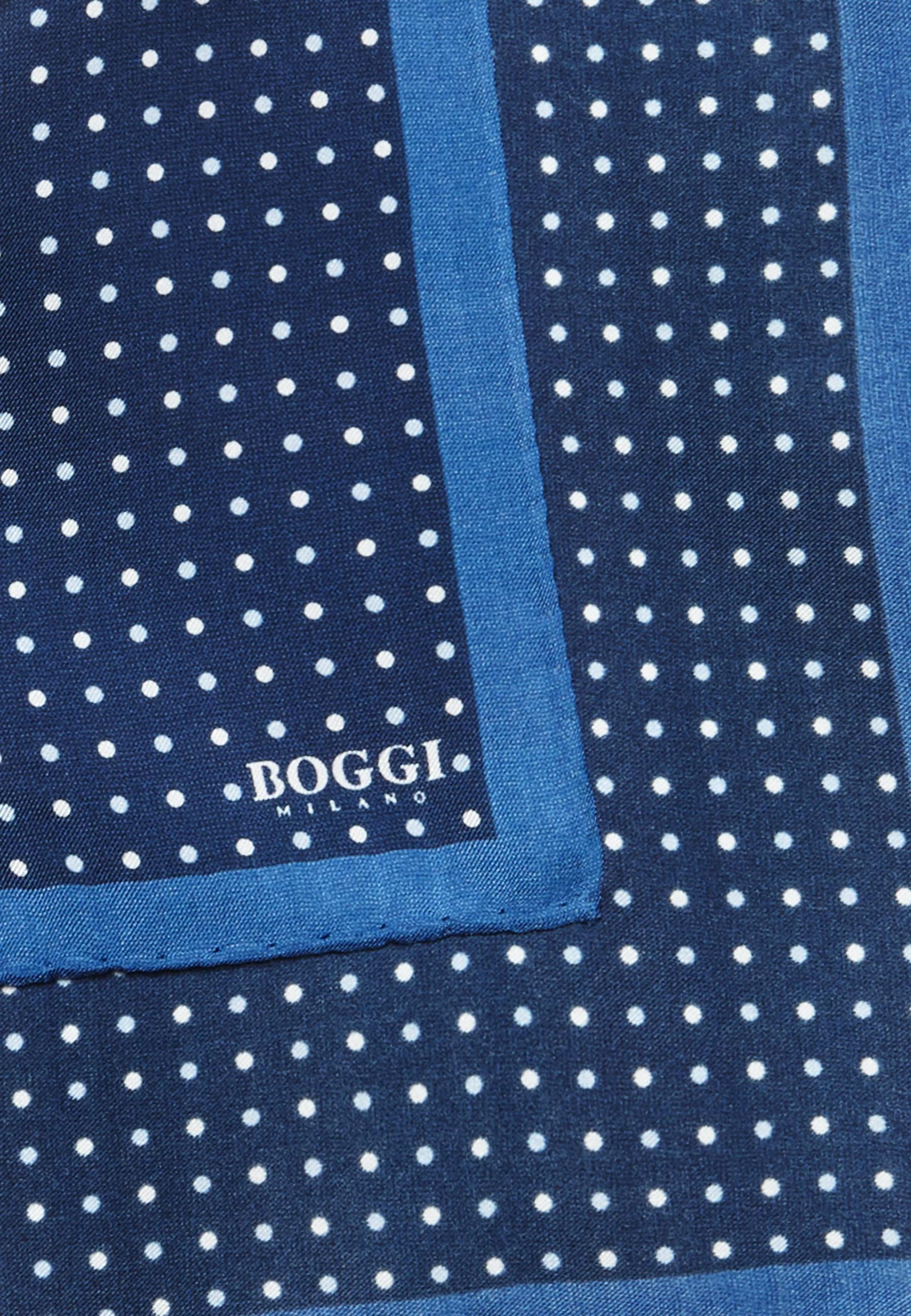 Navy Polka Dot Silk Pocket Square, Navy blue, large image number 0