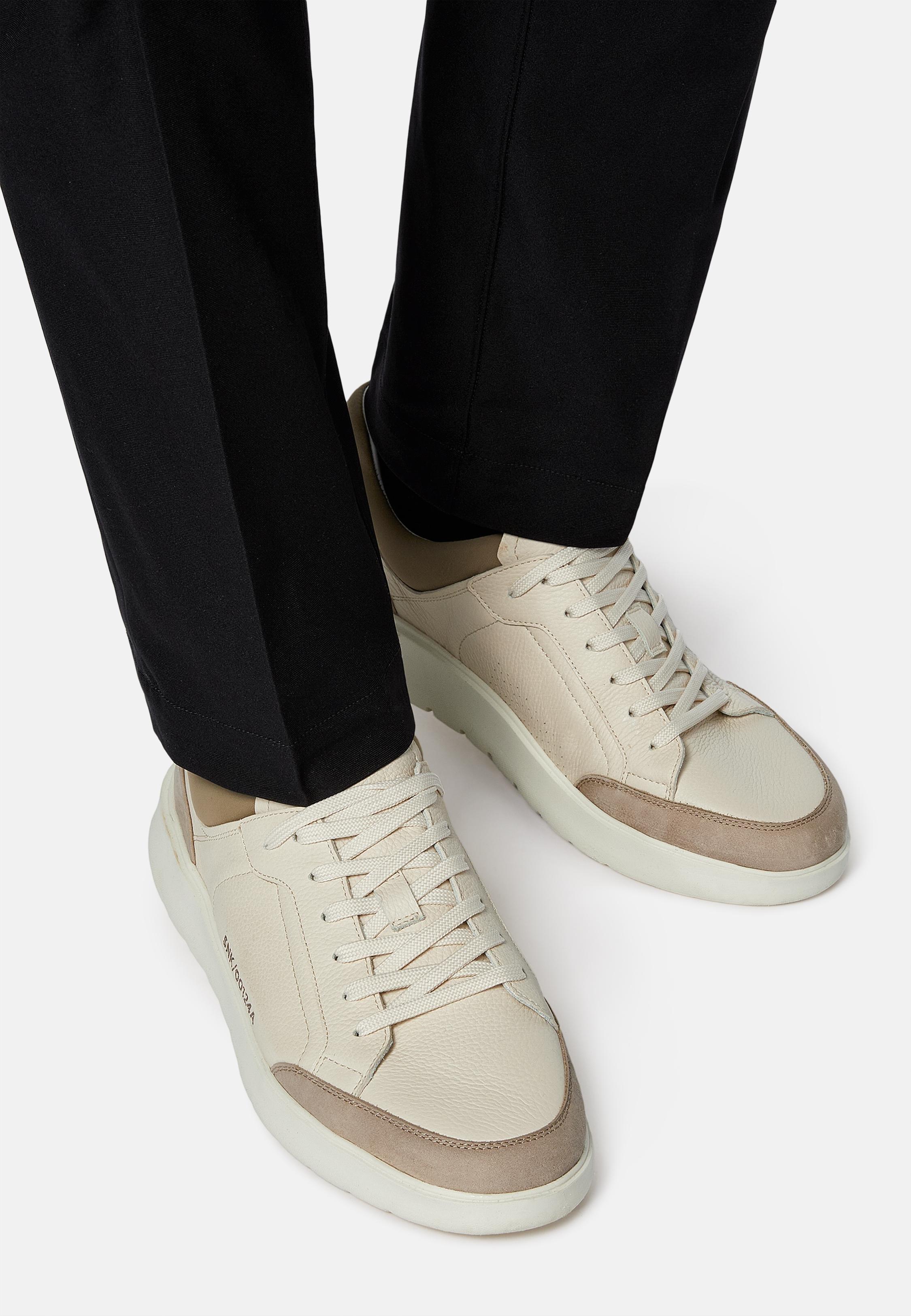 Beige Solid Trainers, Sand, large image number 1