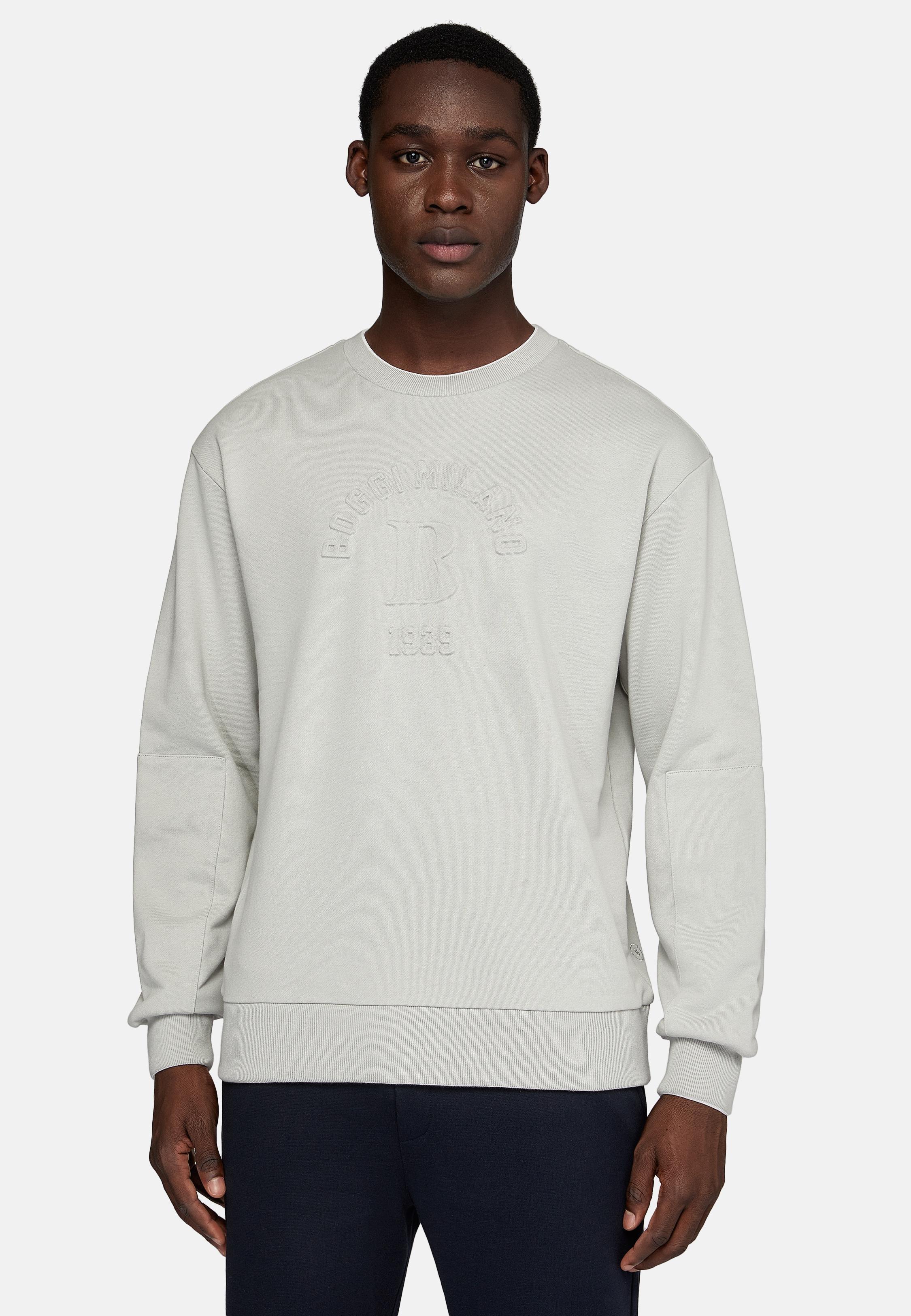 Green Crew Neck Sweatshirt In Organic Cotton Blend, , large image number 1