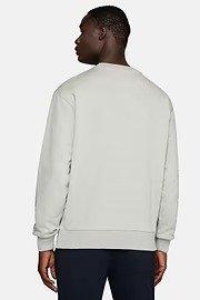 Green Crew Neck Sweatshirt In Organic Cotton Blend, , large image number 4