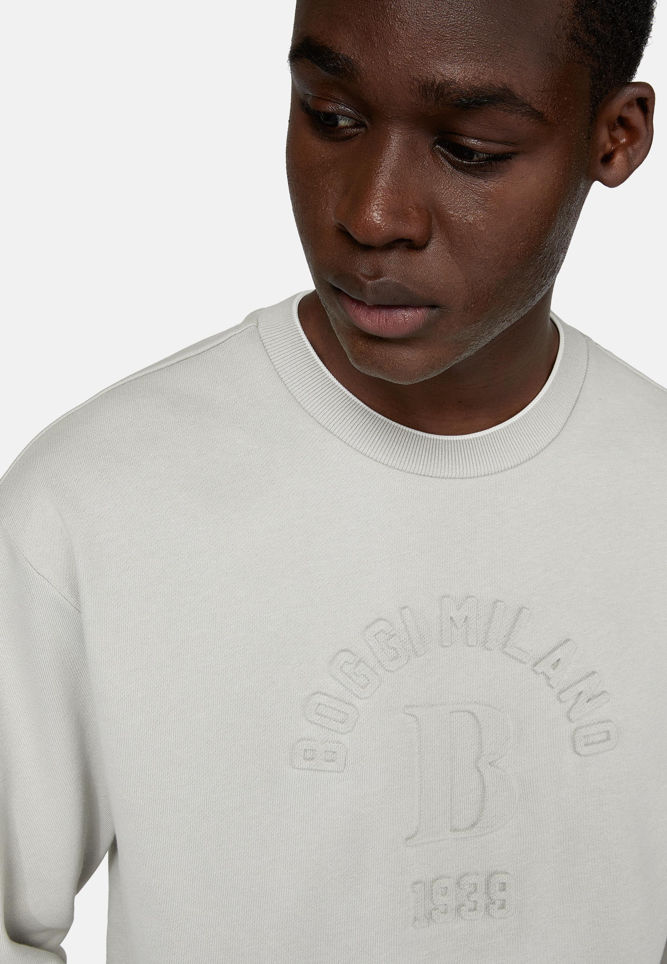 Green Crew Neck Sweatshirt In Organic Cotton Blend, , large image number 5