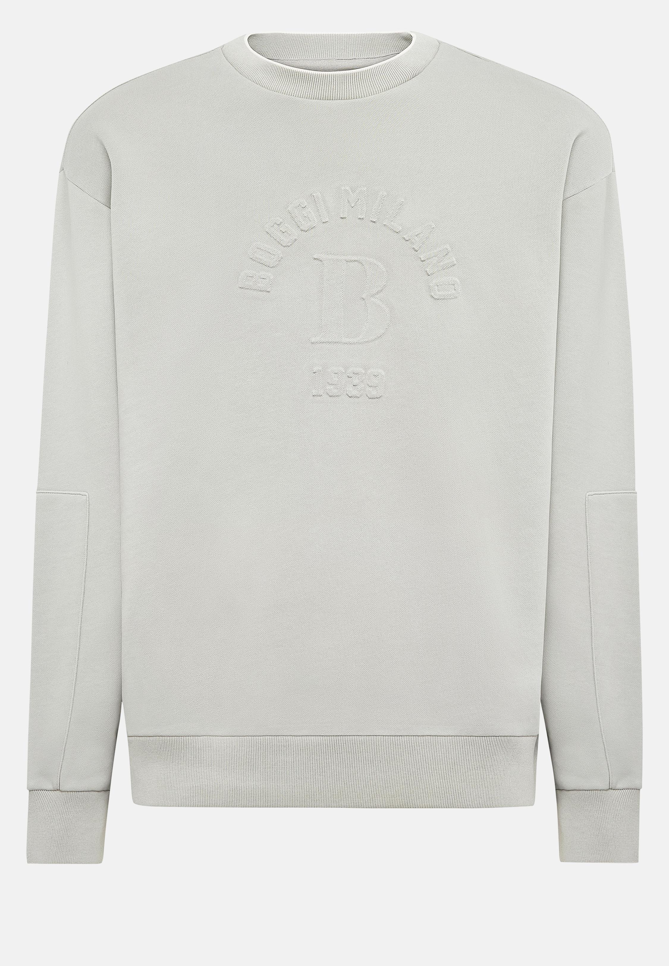 Green Crew Neck Sweatshirt In Organic Cotton Blend, , large image number 6