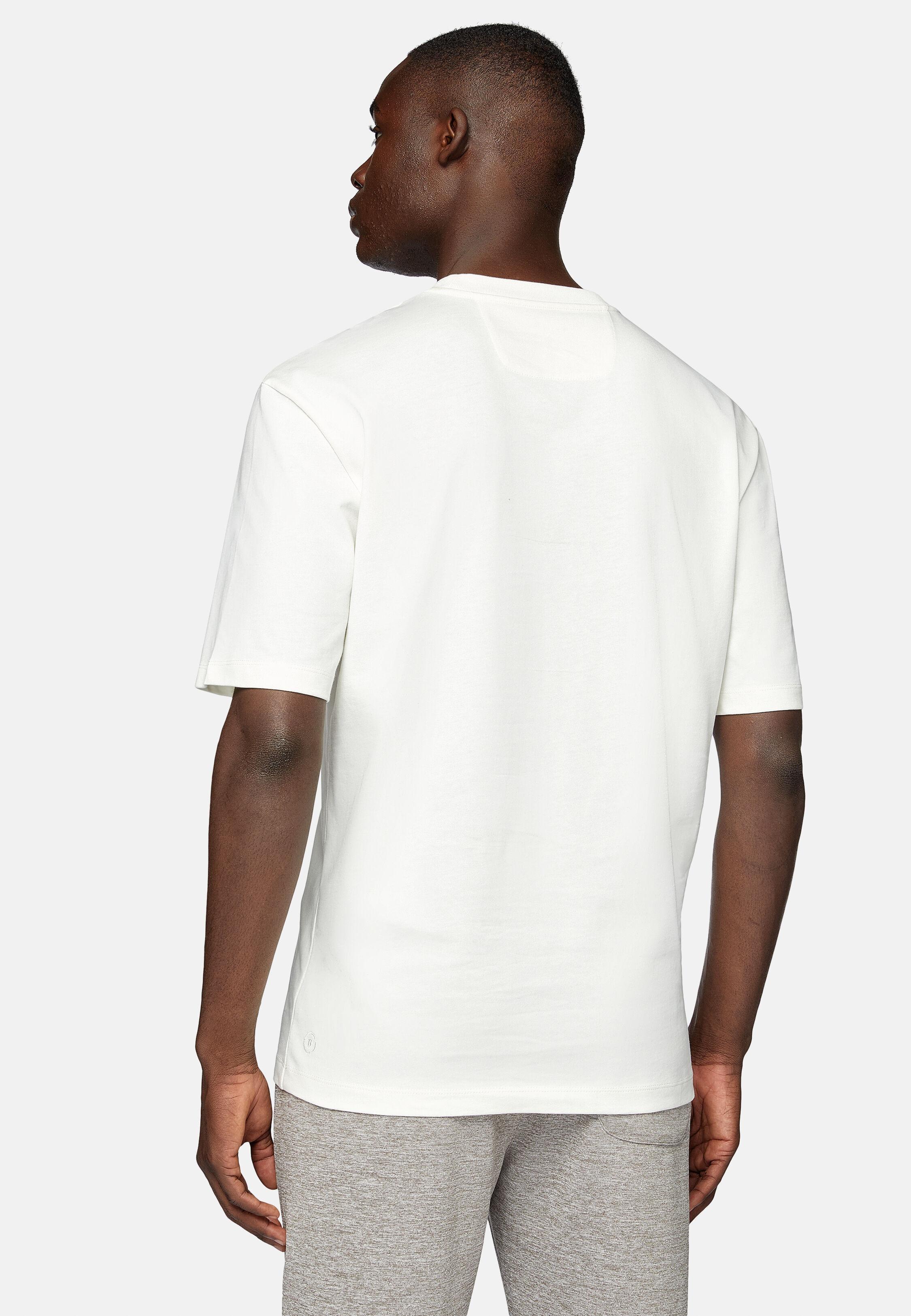 White Embroidered Basic T-Shirt, White, large image number 3