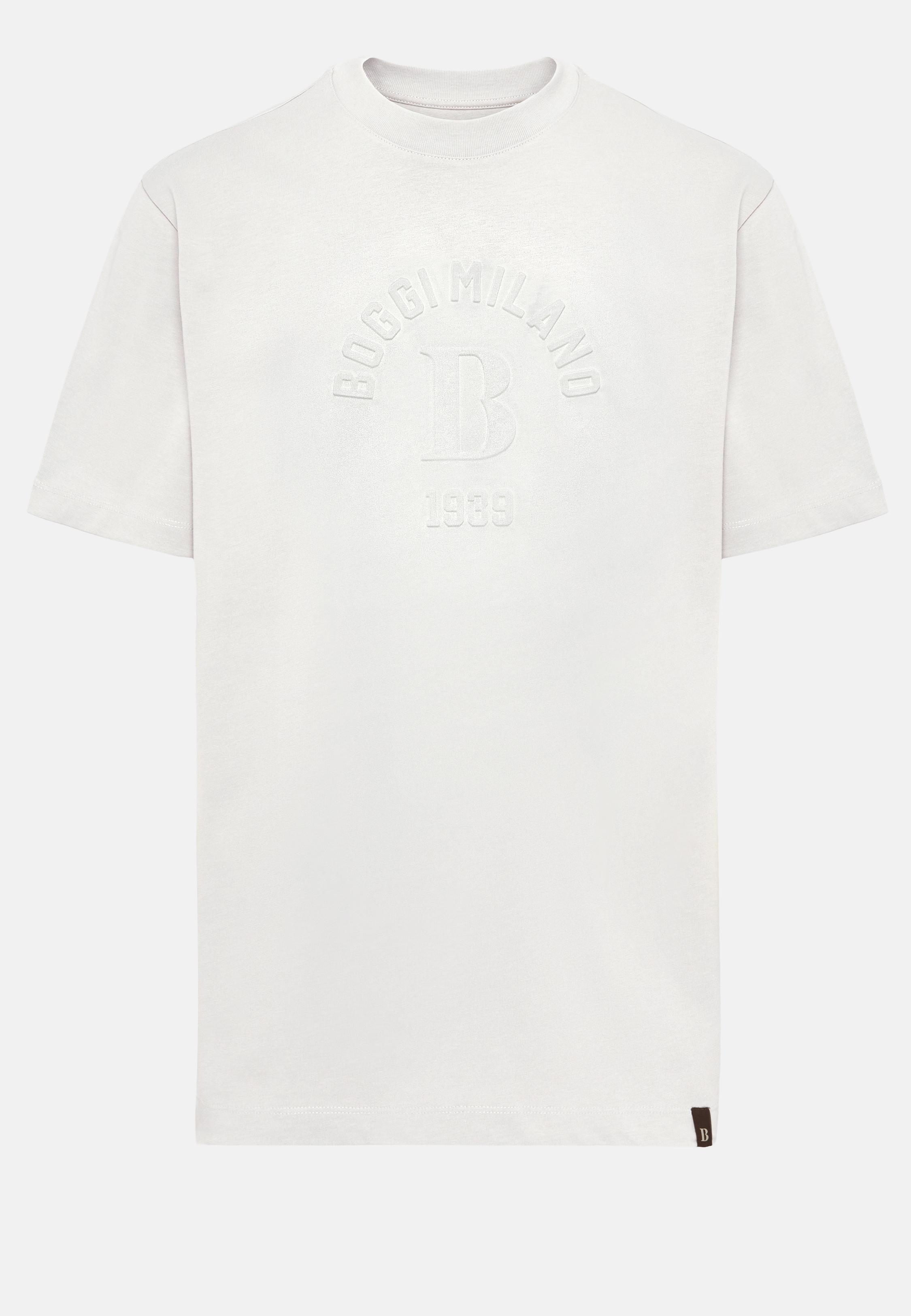 White Embroidered Basic T-Shirt, White, large image number 4
