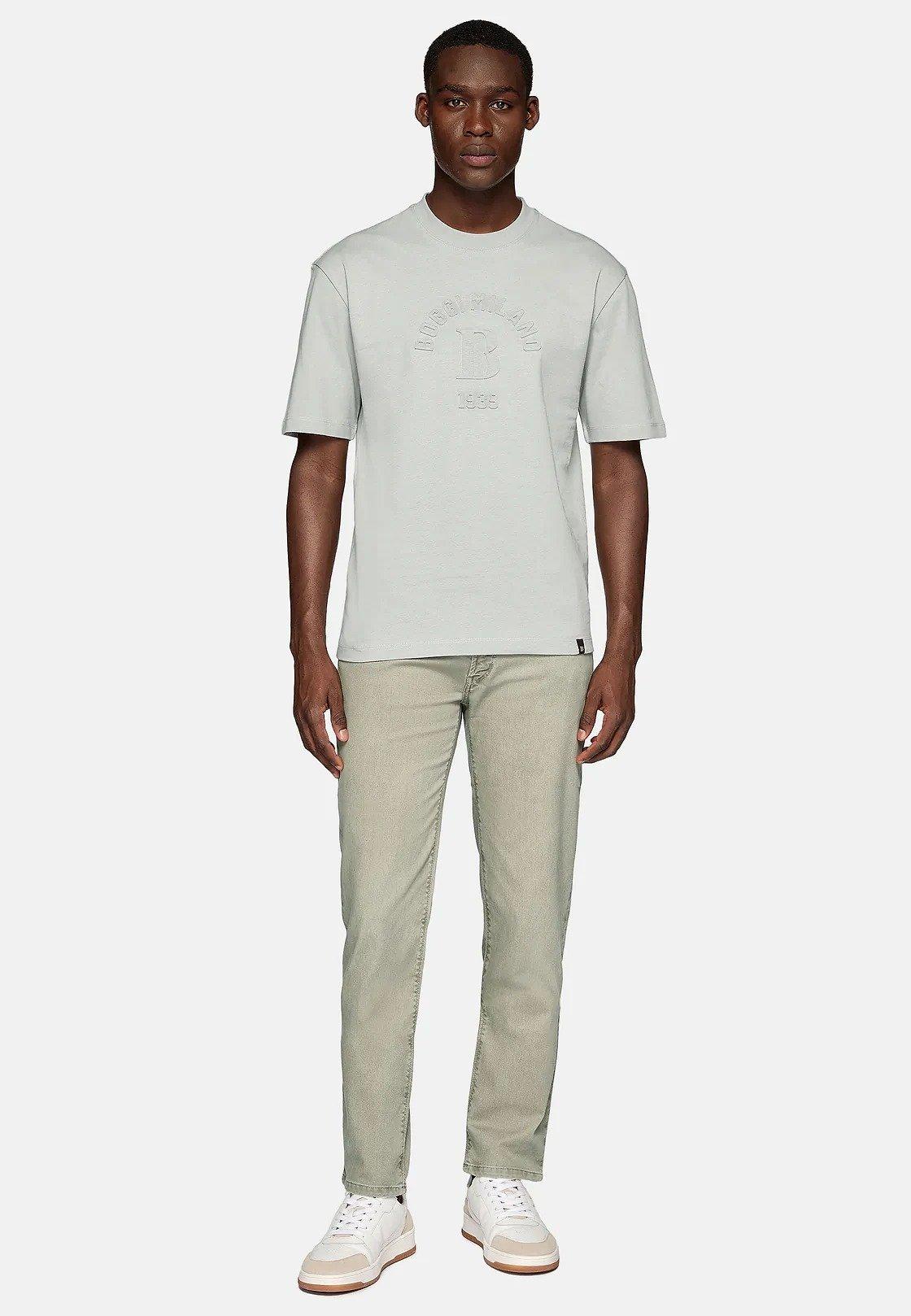 Grey Embossed Casual T-Shirt, , large image number 0