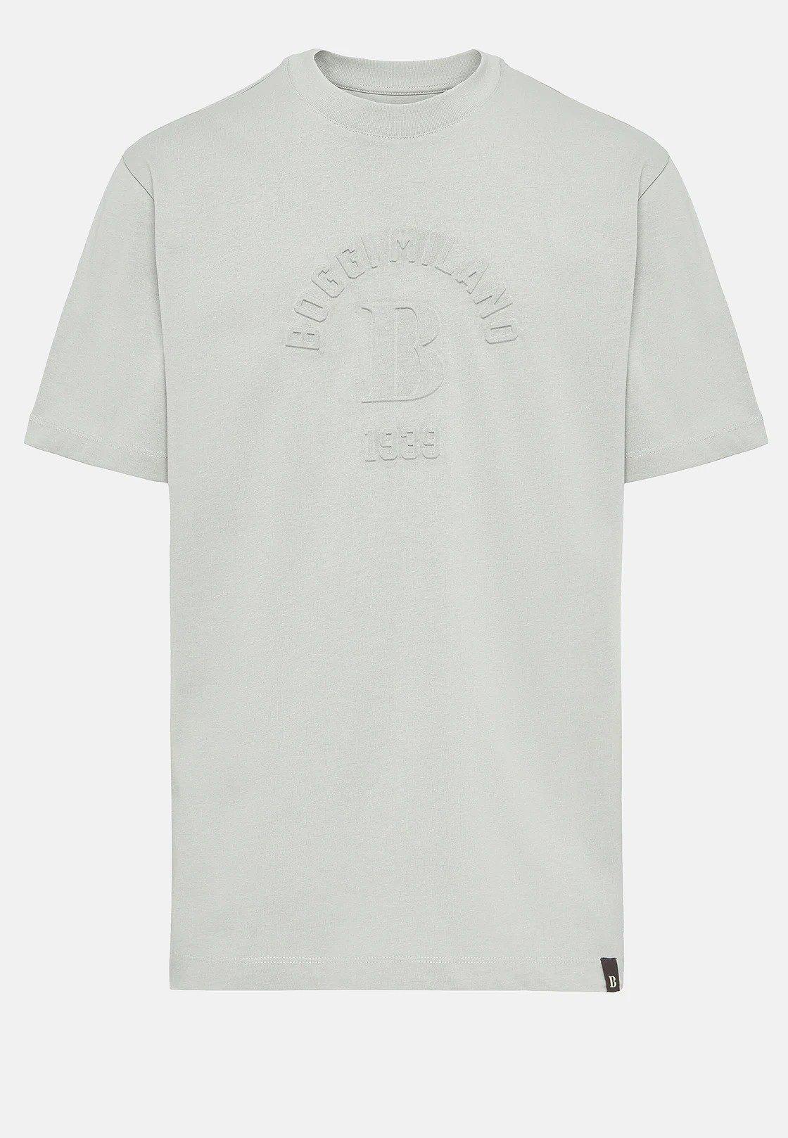 Grey Embossed Casual T-Shirt, Grey, large image number 6