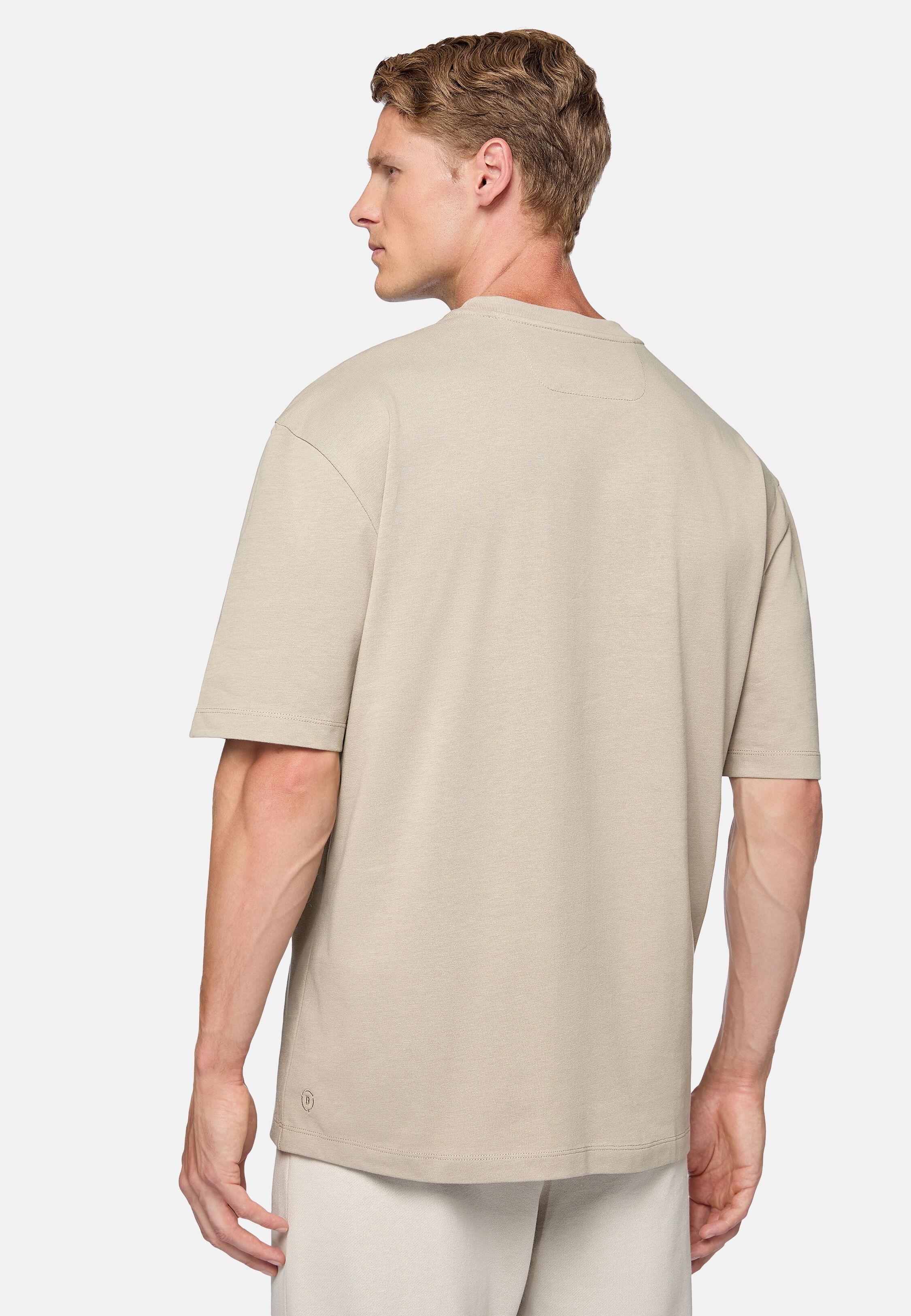 Brown Solid Oversized T-Shirt, Taupe, large image number 3
