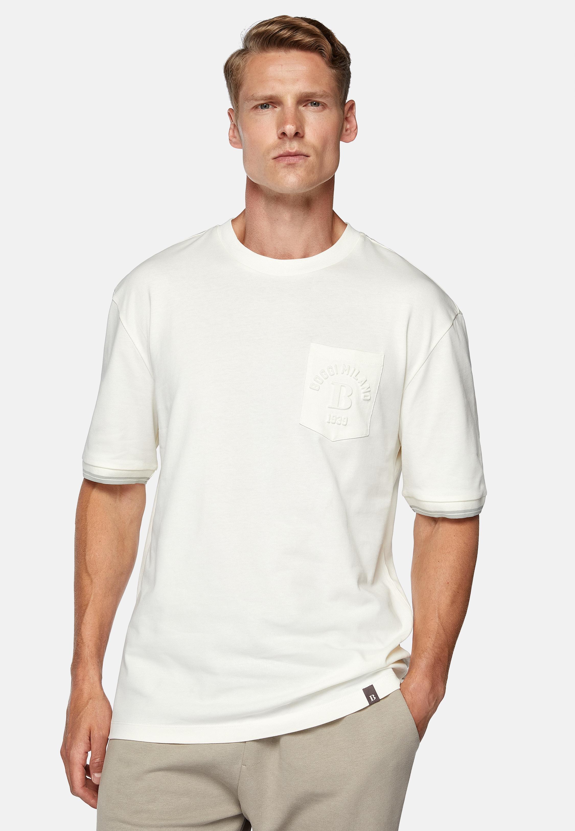 White Blended T-Shirt, , large image number 0