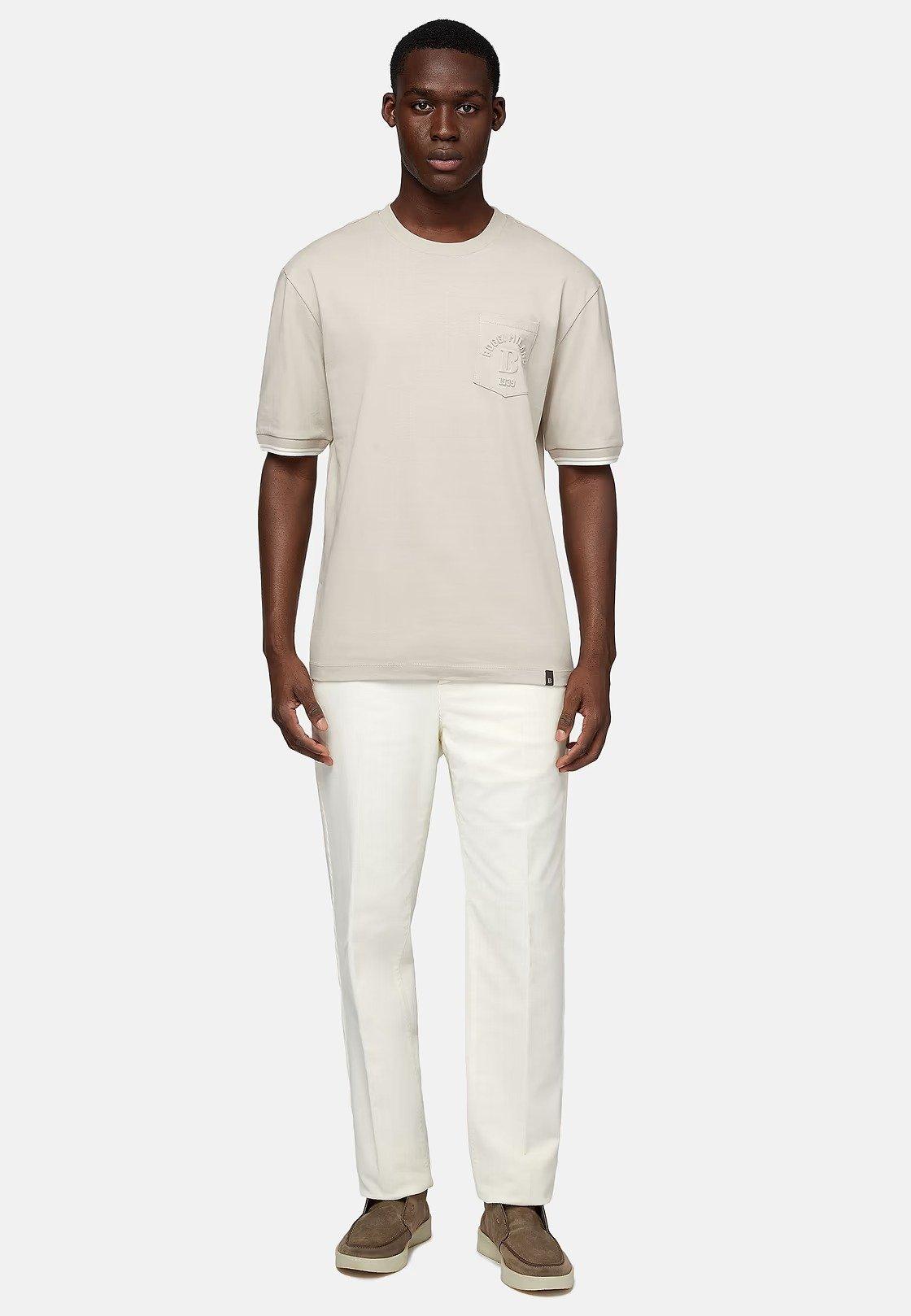 Beige Organic Cotton Blend T-Shirt, , large image number 0