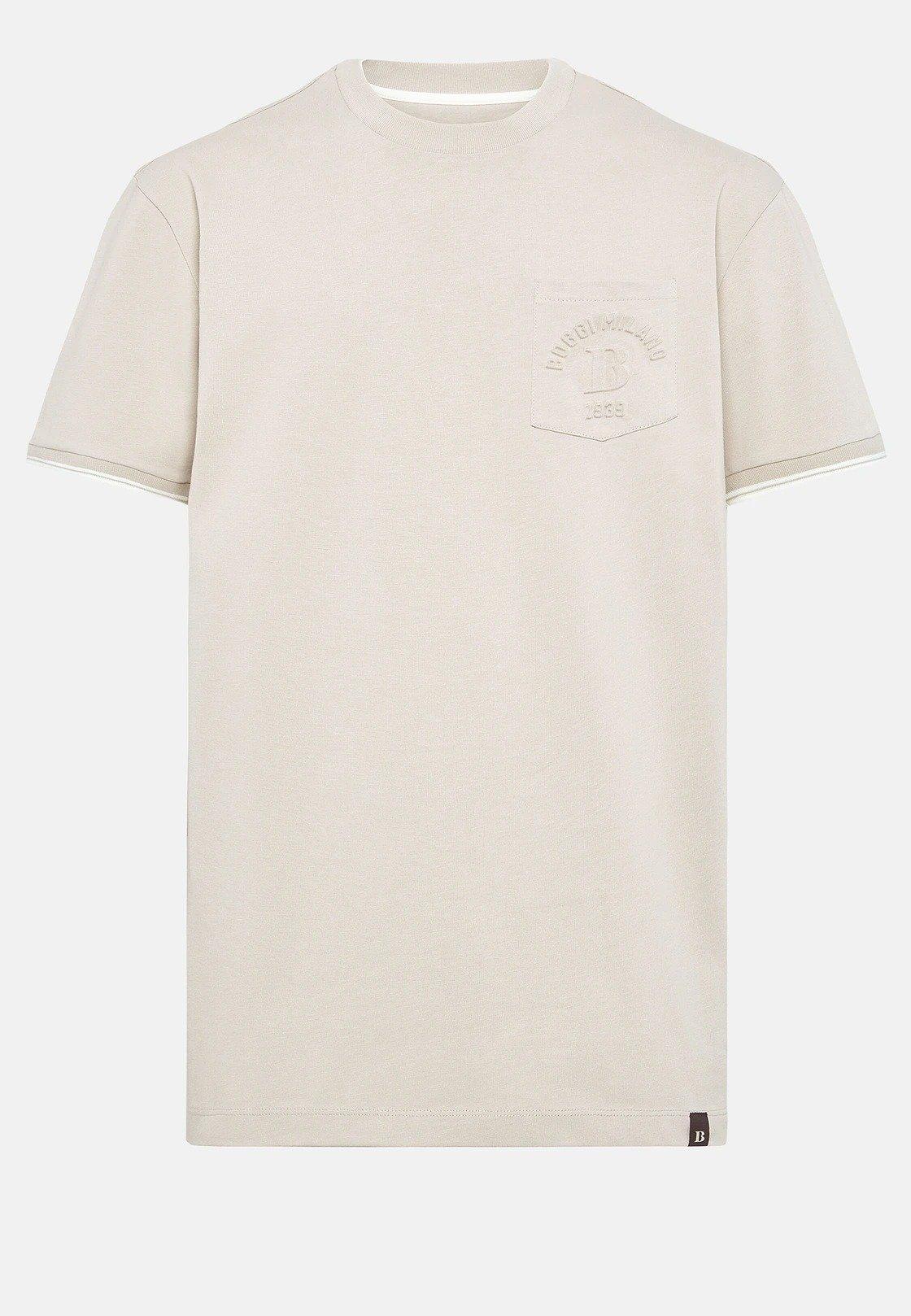 Beige Organic Cotton Blend T-Shirt, , large image number 4