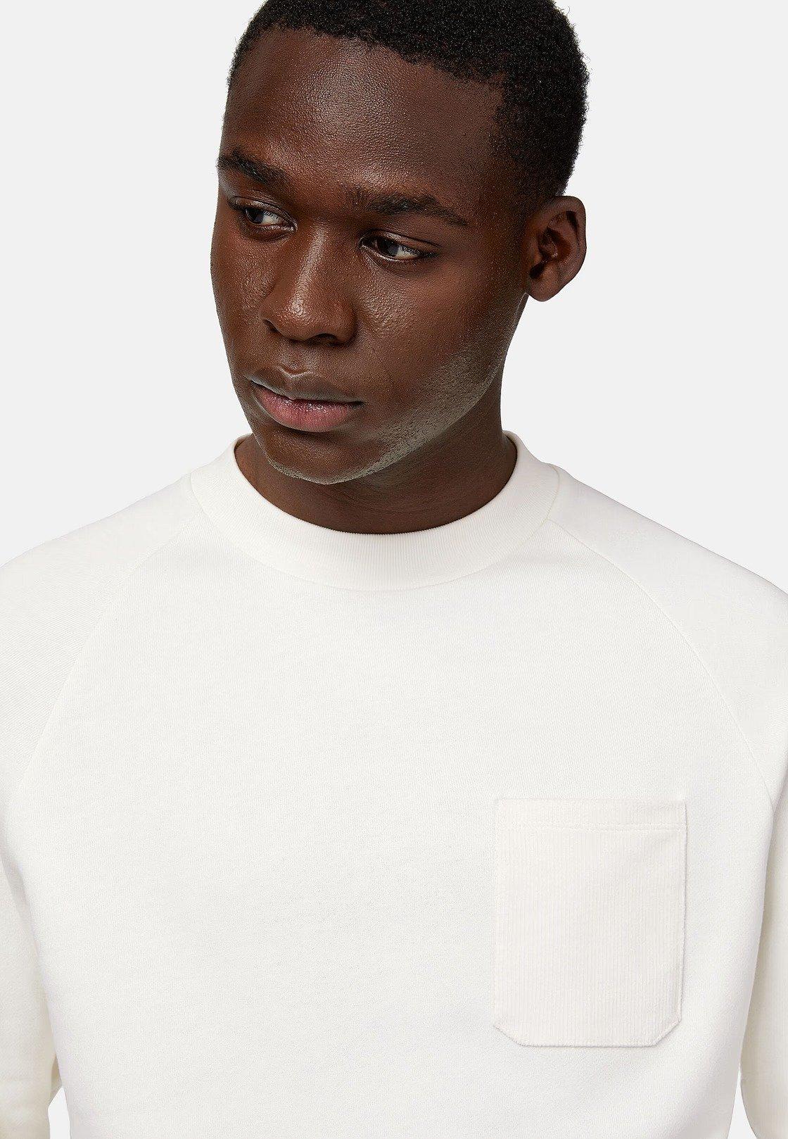 White Solid Casual Sweatshirt, , large image number 3