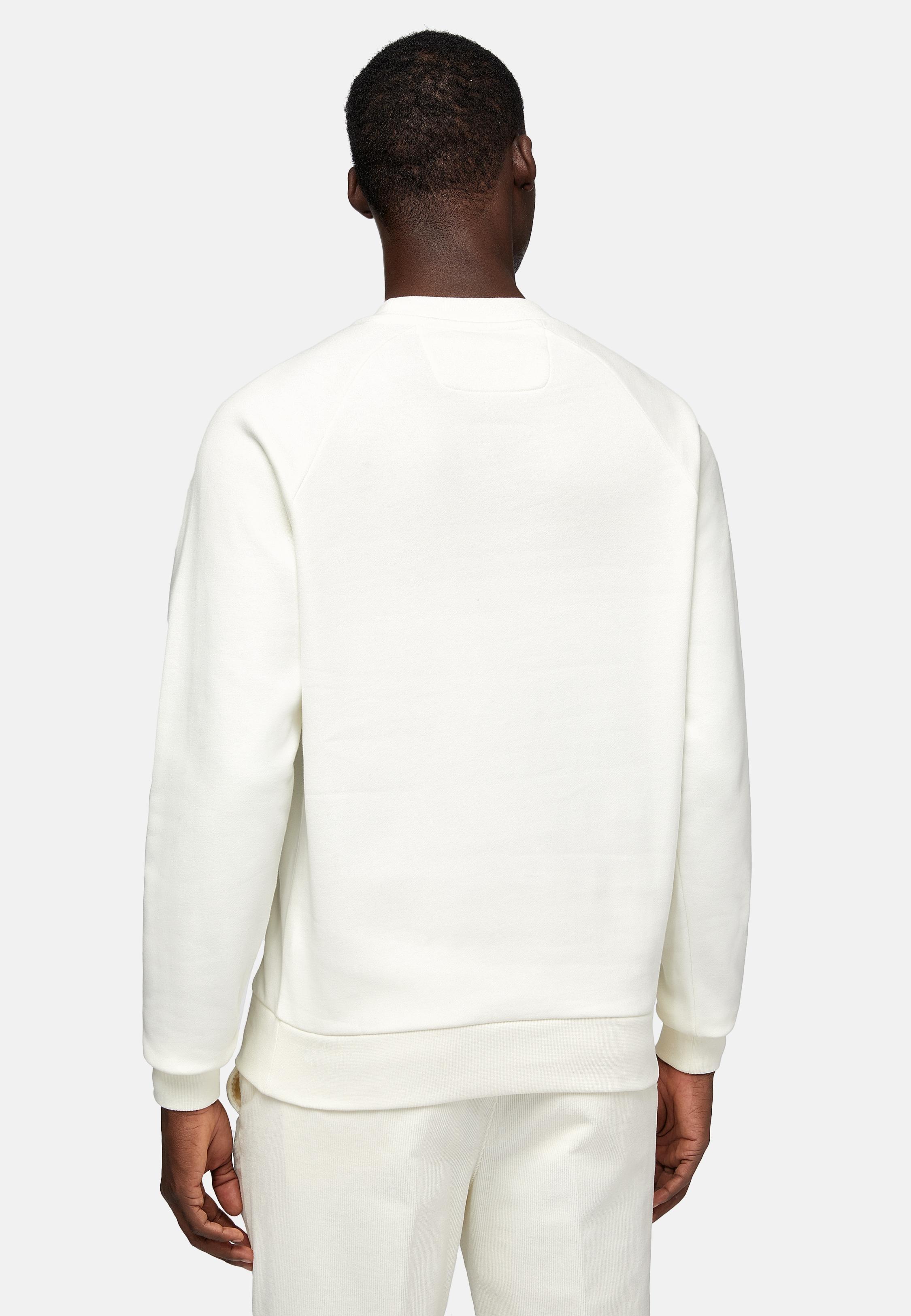 White Solid Casual Sweatshirt, , large image number 4