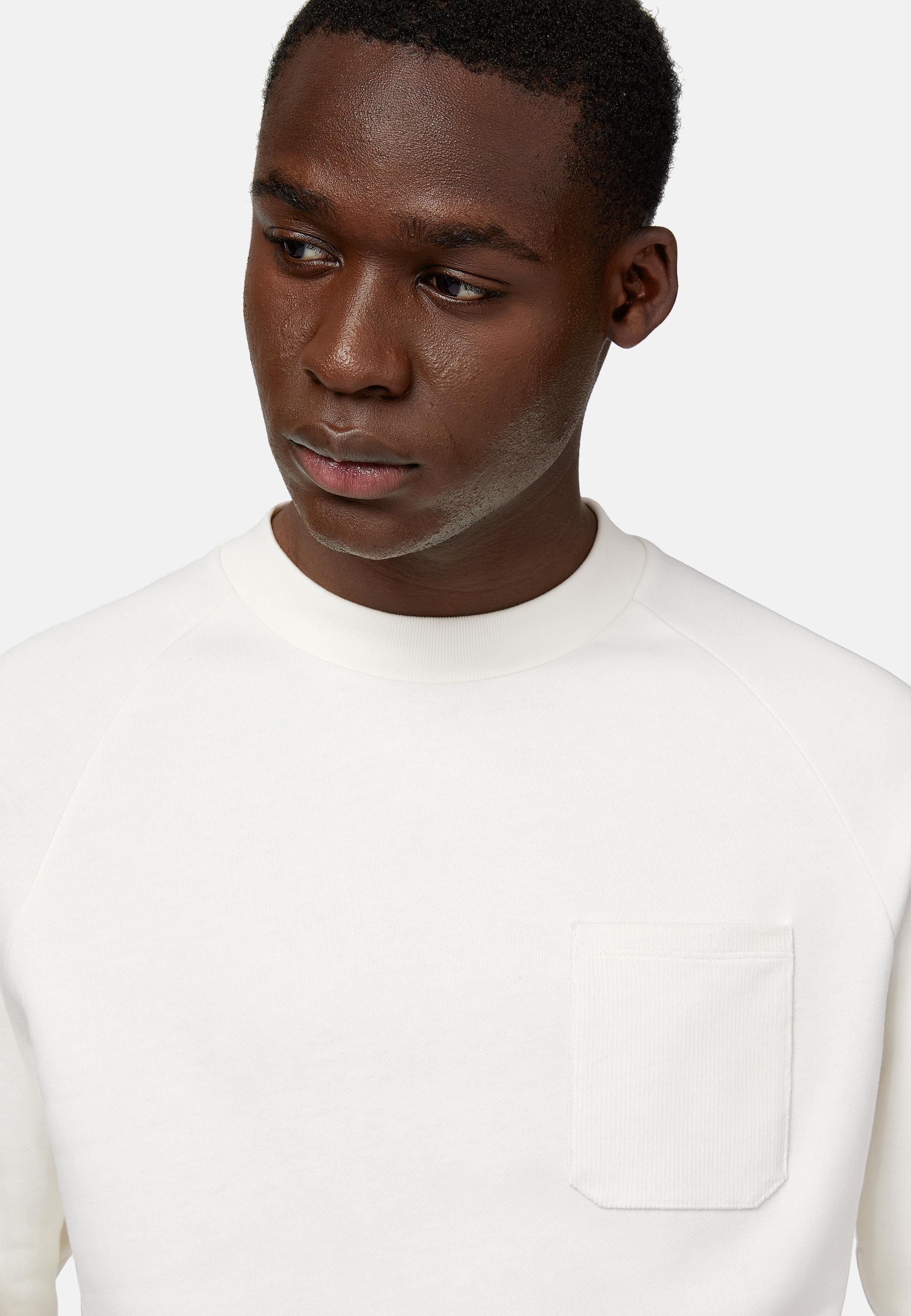 White Solid Casual Sweatshirt, , large image number 5