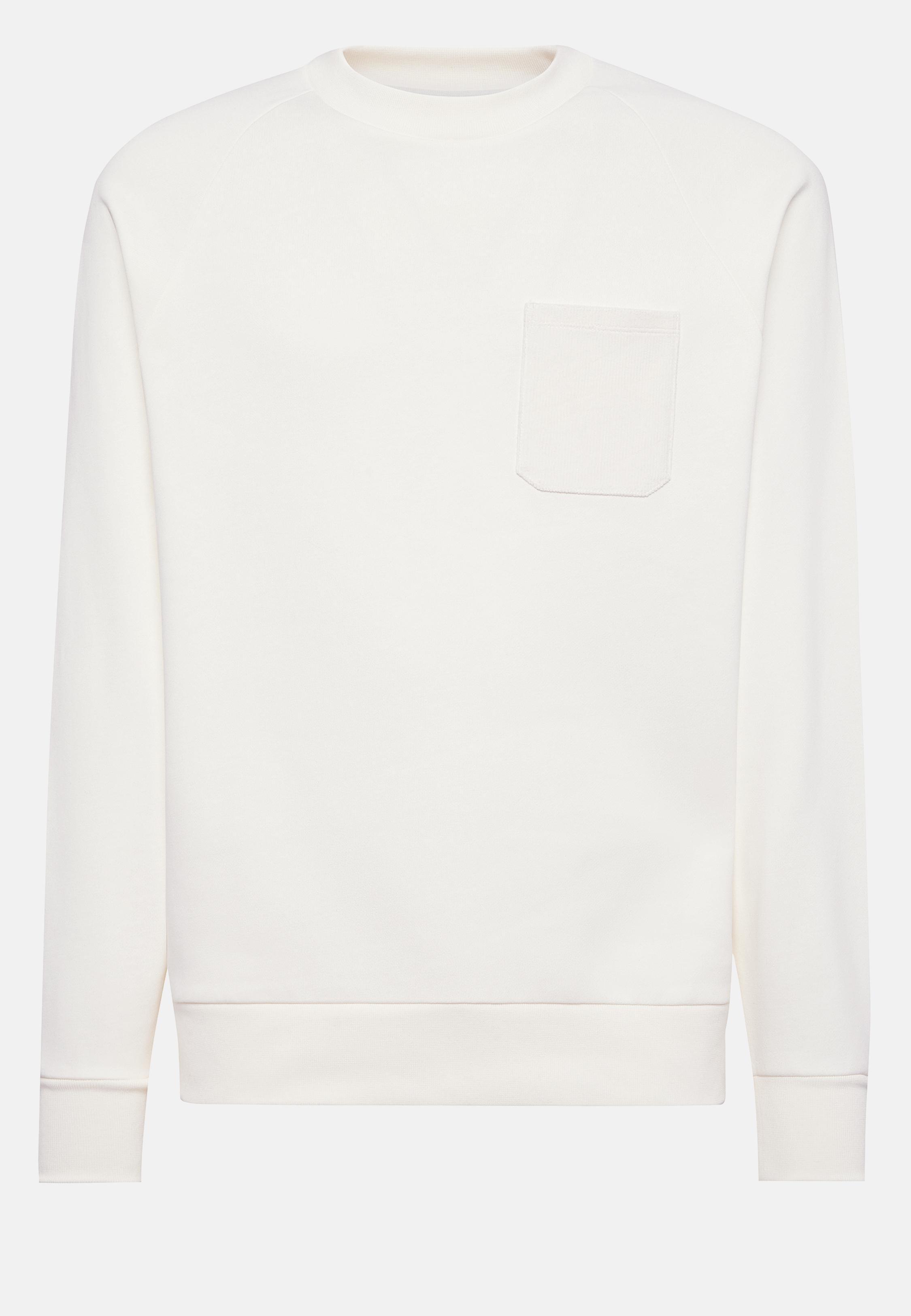 White Solid Casual Sweatshirt, , large image number 6
