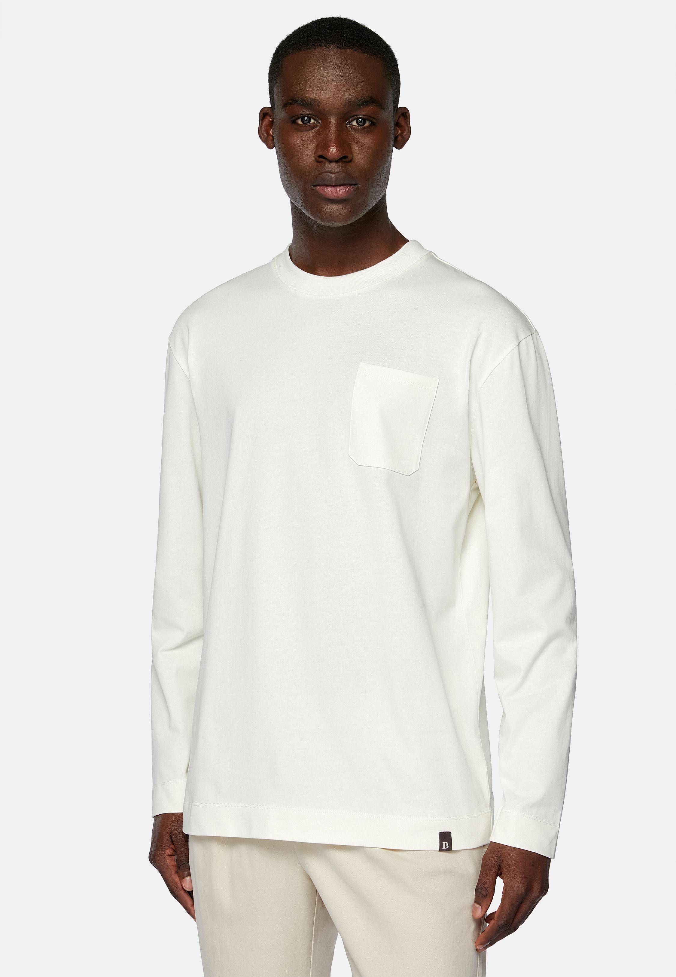 White Basic Cotton T-Shirt, , large image number 1
