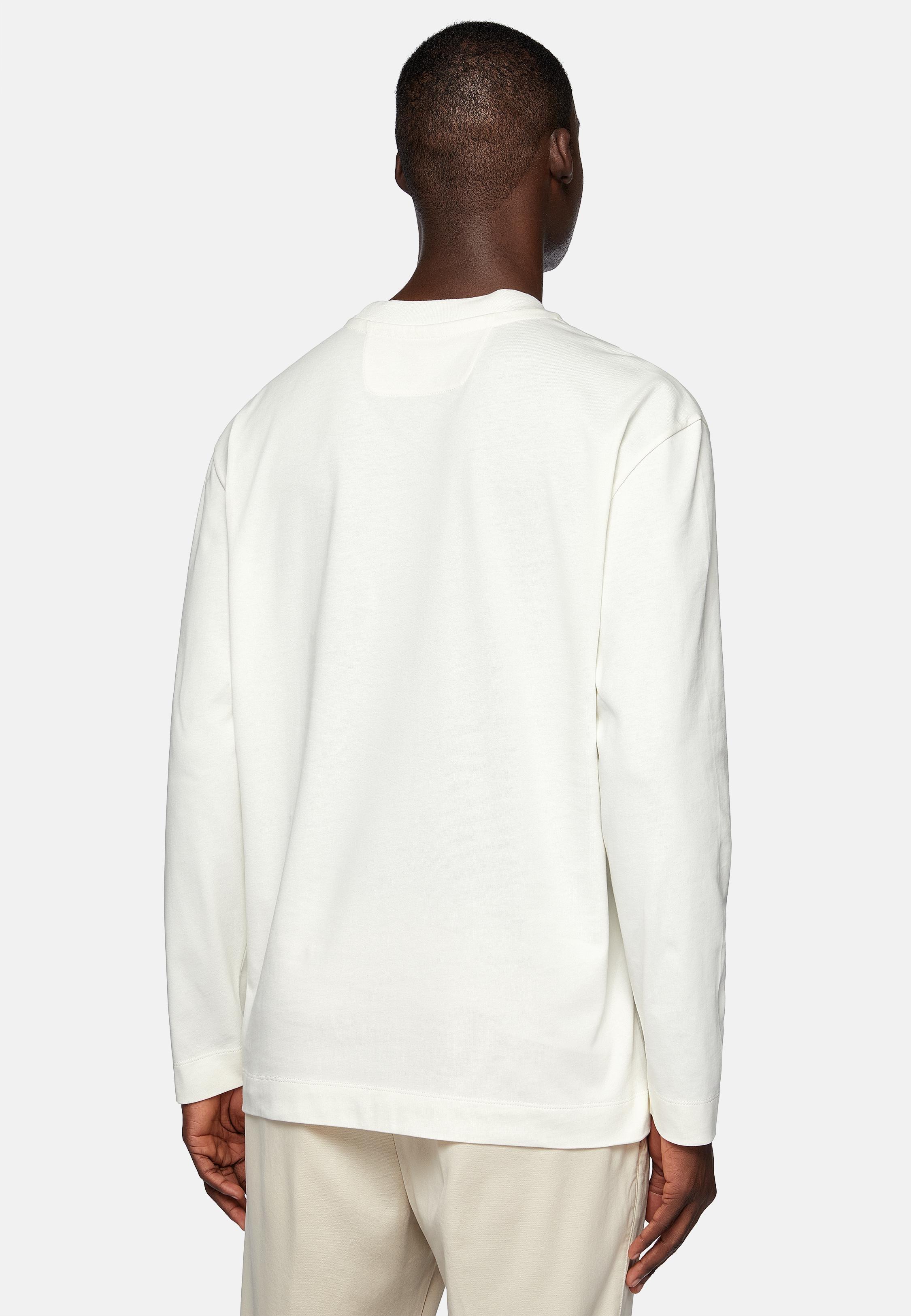 White Basic Cotton T-Shirt, , large image number 3