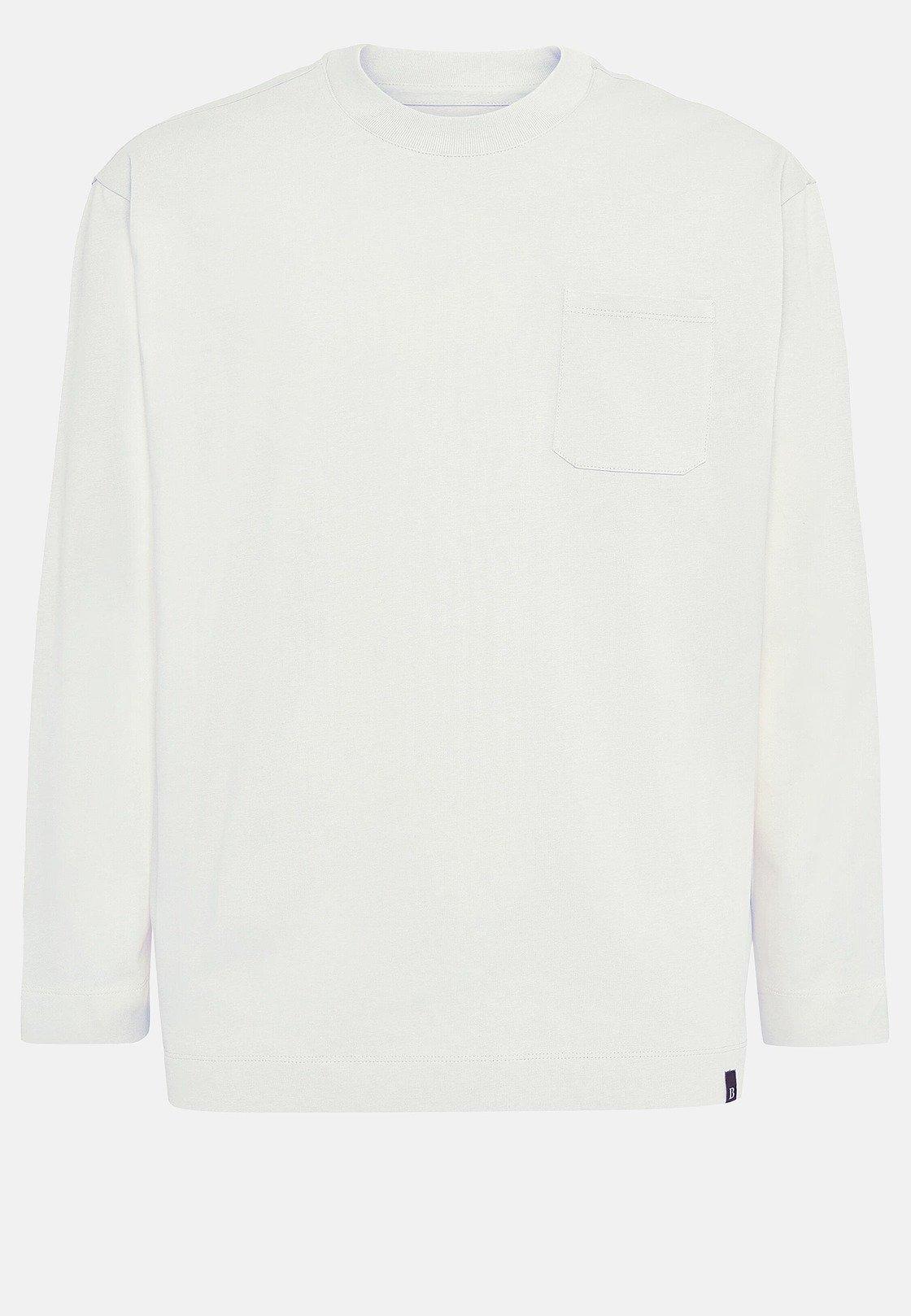 White Basic Cotton T-Shirt, , large image number 4