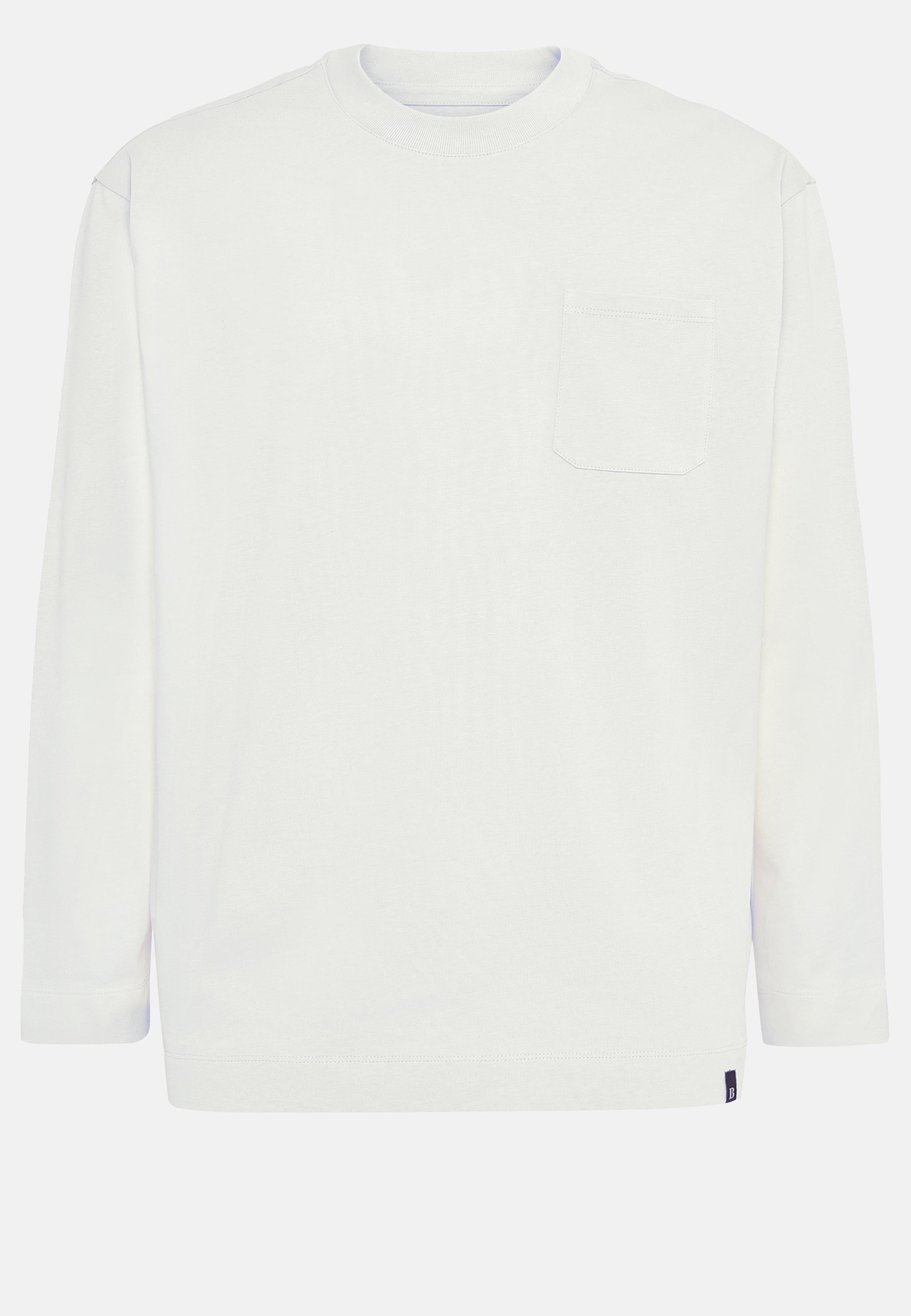 White Basic Cotton T-Shirt, , large image number 5