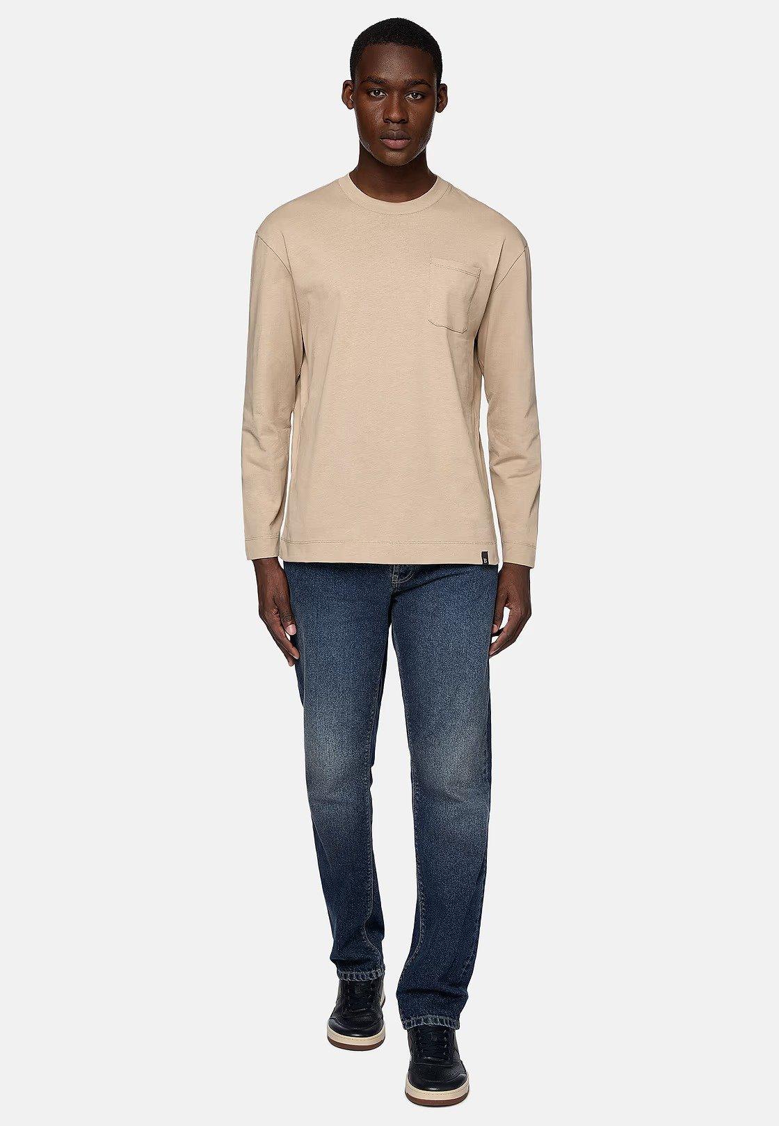 Beige Solid Basic T-Shirt, , large image number 2
